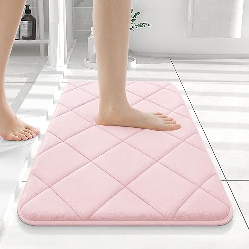 Miniatura 90 de OLANLY Tapete de baño de espuma viscoelástica de 24 x 16 pulgadas, ultra suave y absorbente, lavable a máquina, cómodo tapete de baño para suelo de