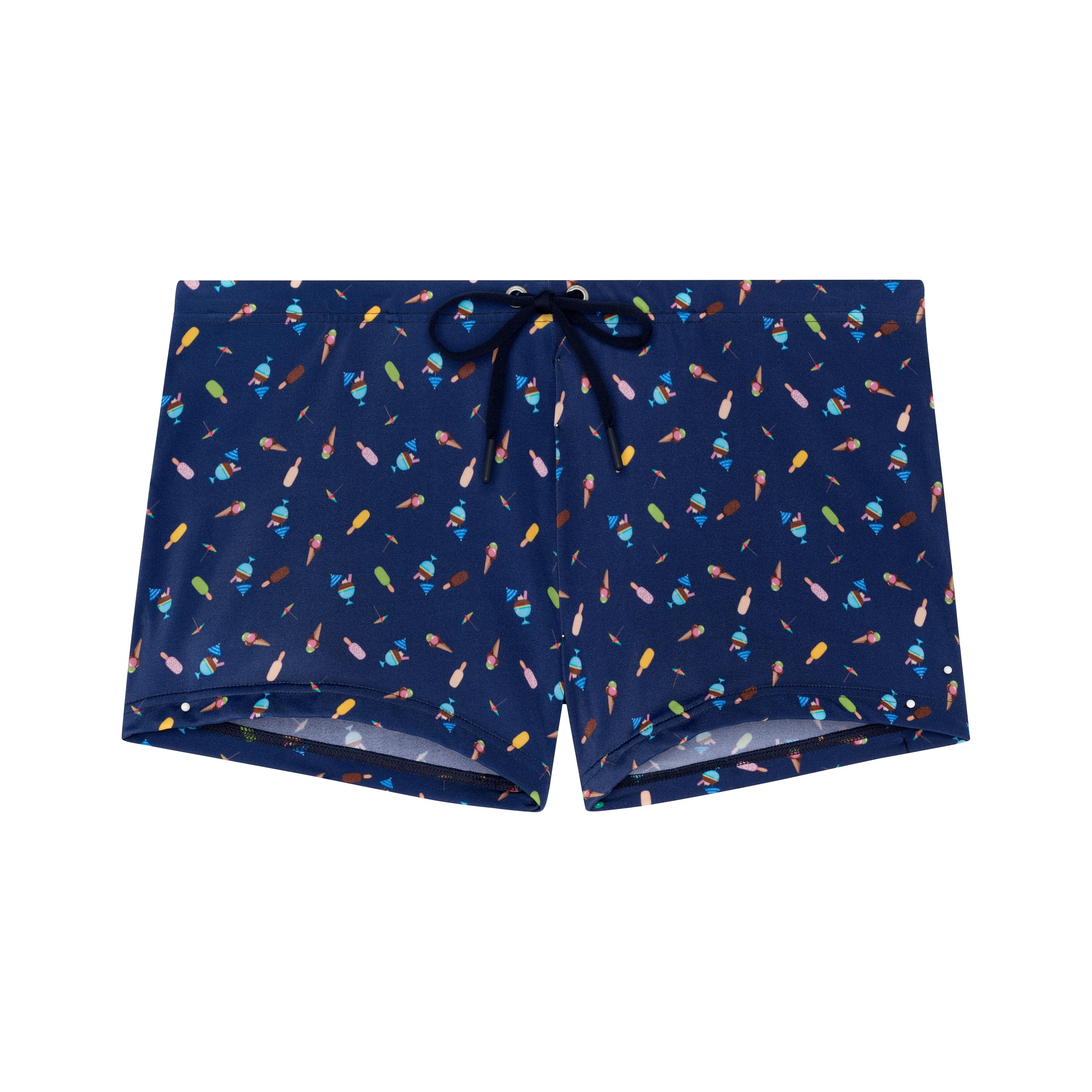 HOM - Summer Swimming Trunks, Navy Print, M