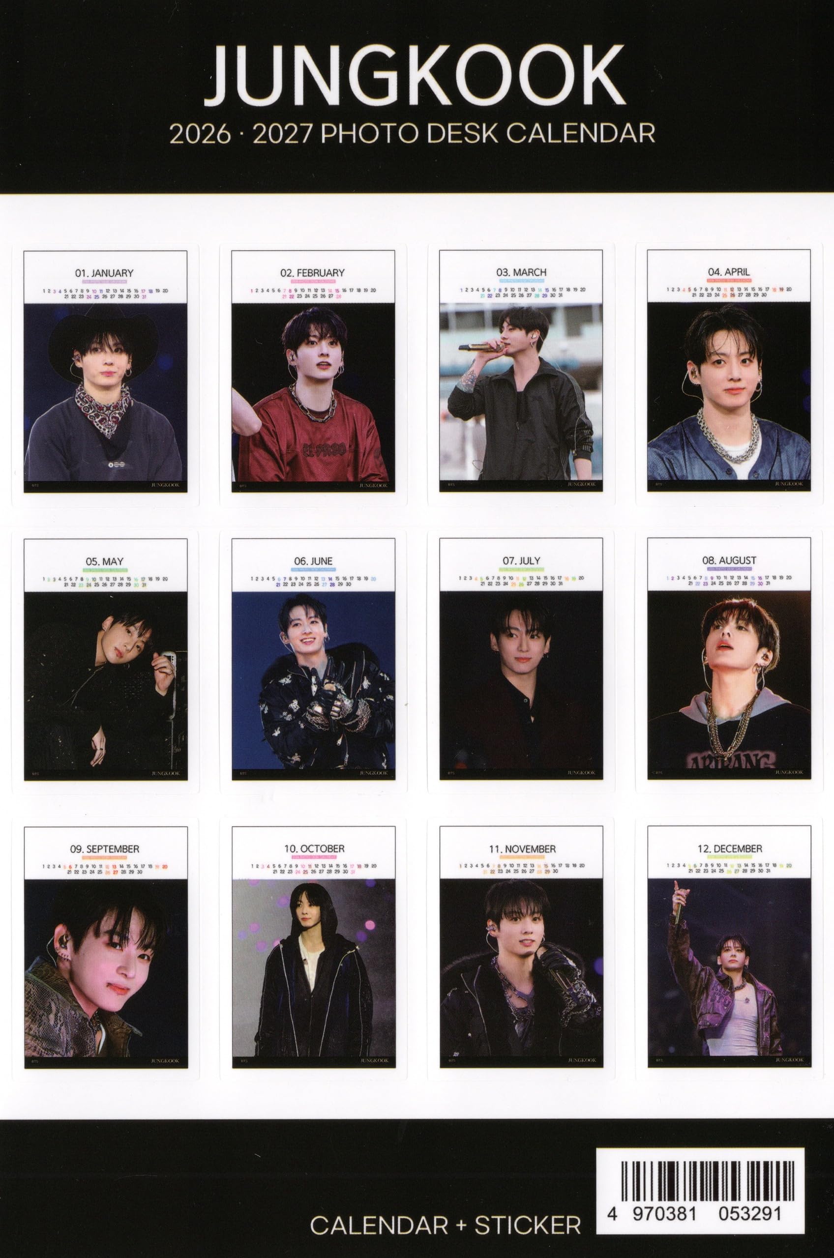 Amazon.co.jp: Jungkook Goods Desktop Calendar (Photo Collection