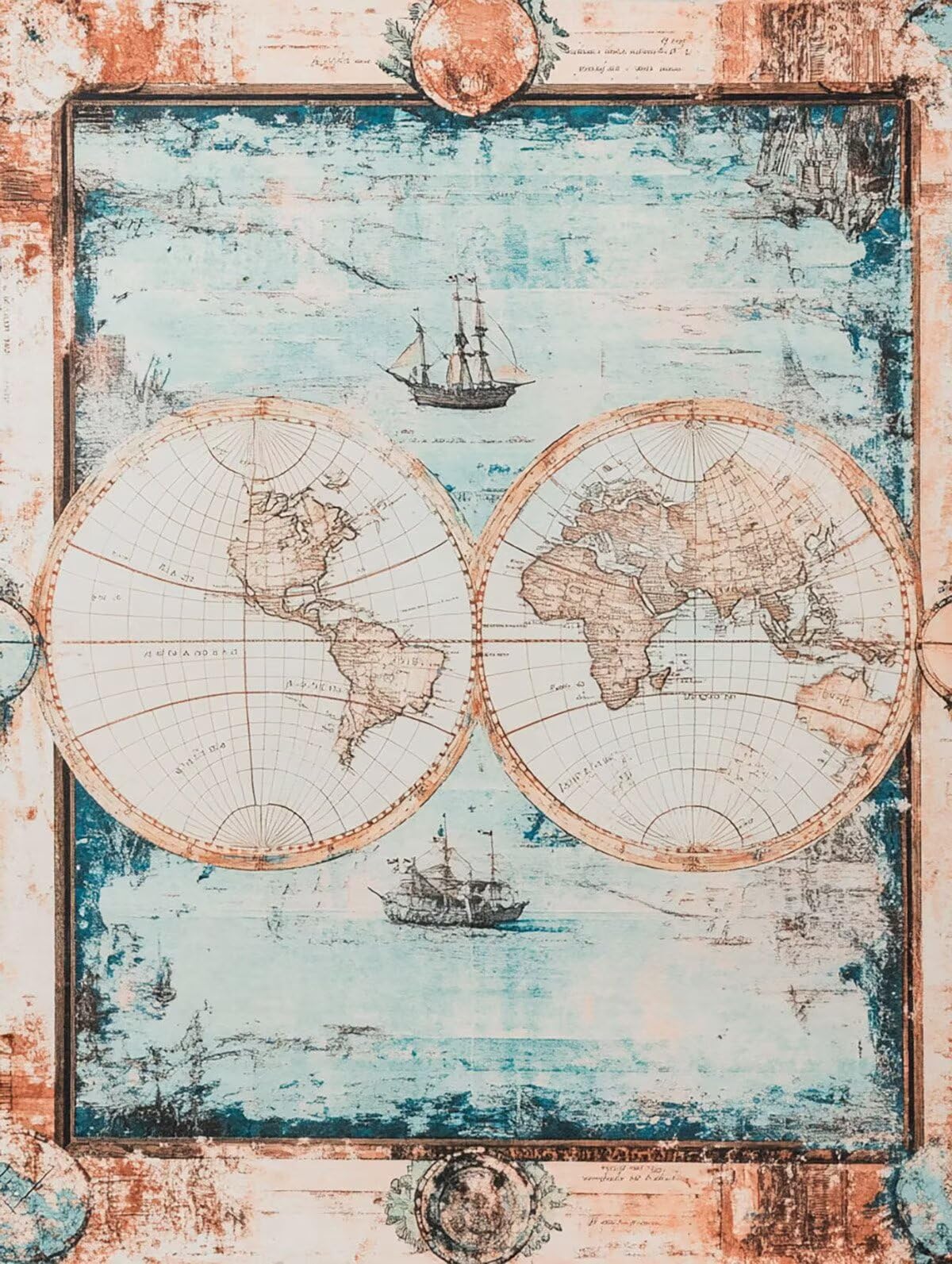 Dipingi con i Numeri Adulti Mappa, Paint by Numbers Paesaggio, Kit di Pittura Acrilica Hobby Creativi Adulti Fai-da-Te con Vernici e Pennelli per Decora la Casa, Regalo 80x110cm Senza Cornice 80-9