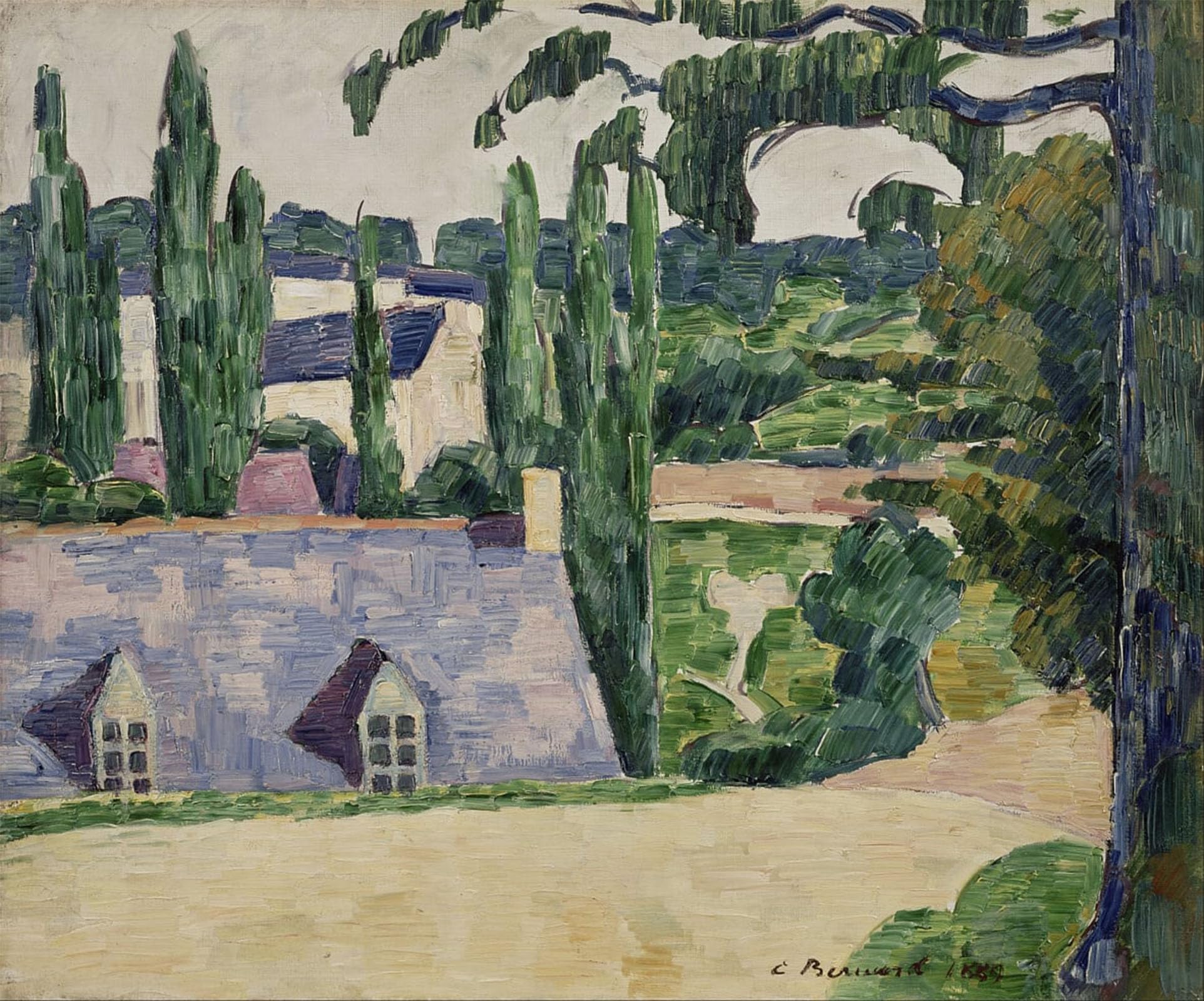 Posteriik No Frame Famous Animal Posters Vintage Picture Landscape At Pont Aven By Emile Bernard Modern Wall Decor For Home Decor 60X90cm