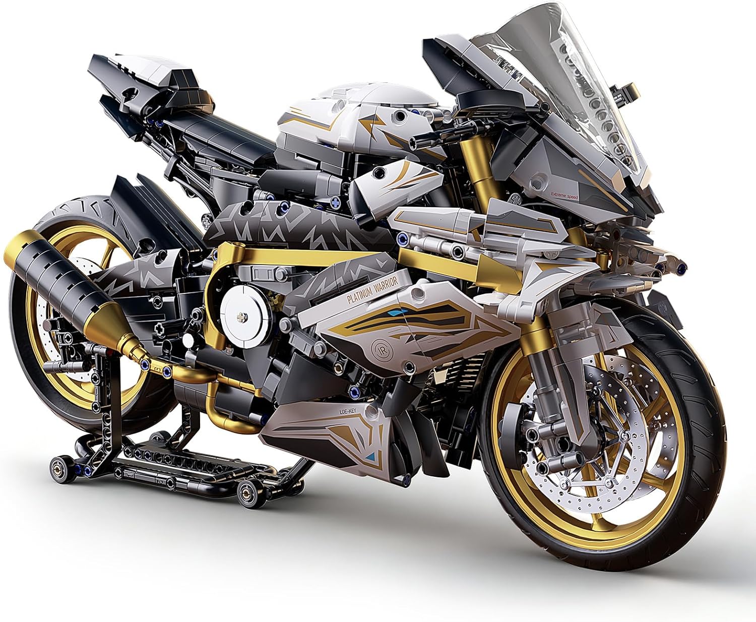 Chodia 1:5 Motorcycle Building Set Large Superbike Motorbike for Collectors with Display Stand Mechanical Engineering Collectible Model Kit Birthday Gifts for Boys Teens and Adults Ages 14+ (2078 PCS)
