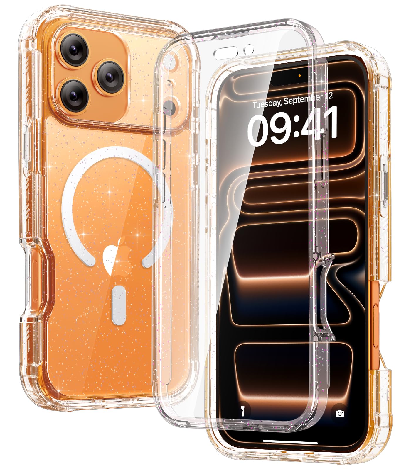 Diaclara für iPhone 17 Pro Hülle mit MagSafe, Militärschutz 360 Grad Vollschutz mit integrierter Displayschutzfolie und Kameraschutz, Handyhülle Case für iPhone 17 Pro 6,3