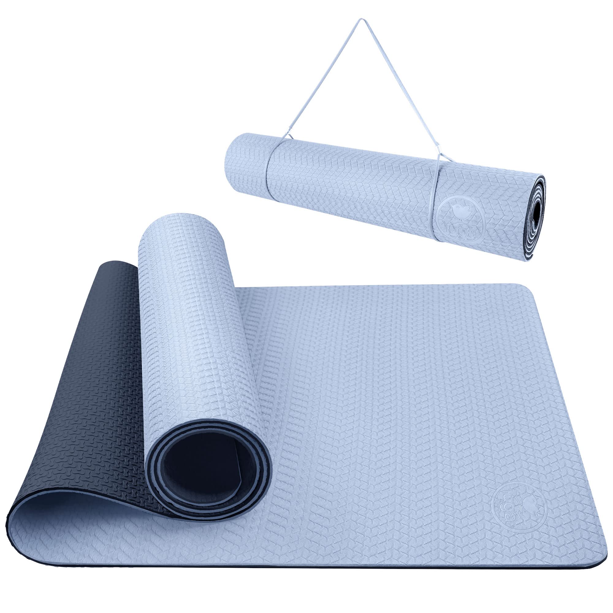 IUGA Yoga Mat Non-Slip Tear Resistant Yoga Mat Eco-friendly Hot Yoga Mat Thick Workout & Exercise Mat for Yoga, Pilates and Fitness (72" x 24" x 6mm)