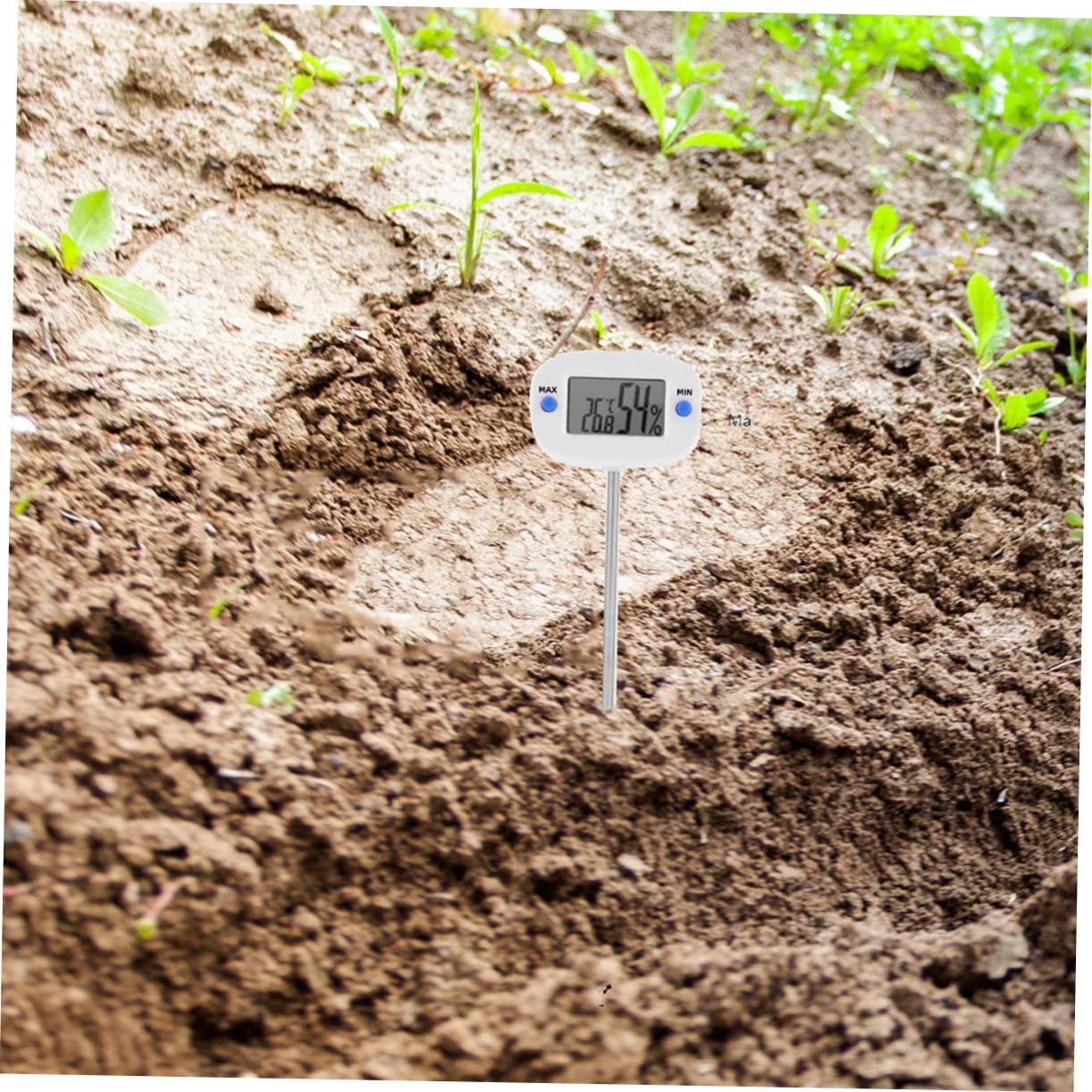 YARNOW 2 Piezas Detector De Suelo Medidor De Humedad Del Jardín Termómetro De Siembra Herramienta De Medición Del Suelo Medidor De Agua Para Plantas Termometro De Suelo Preciso Abs