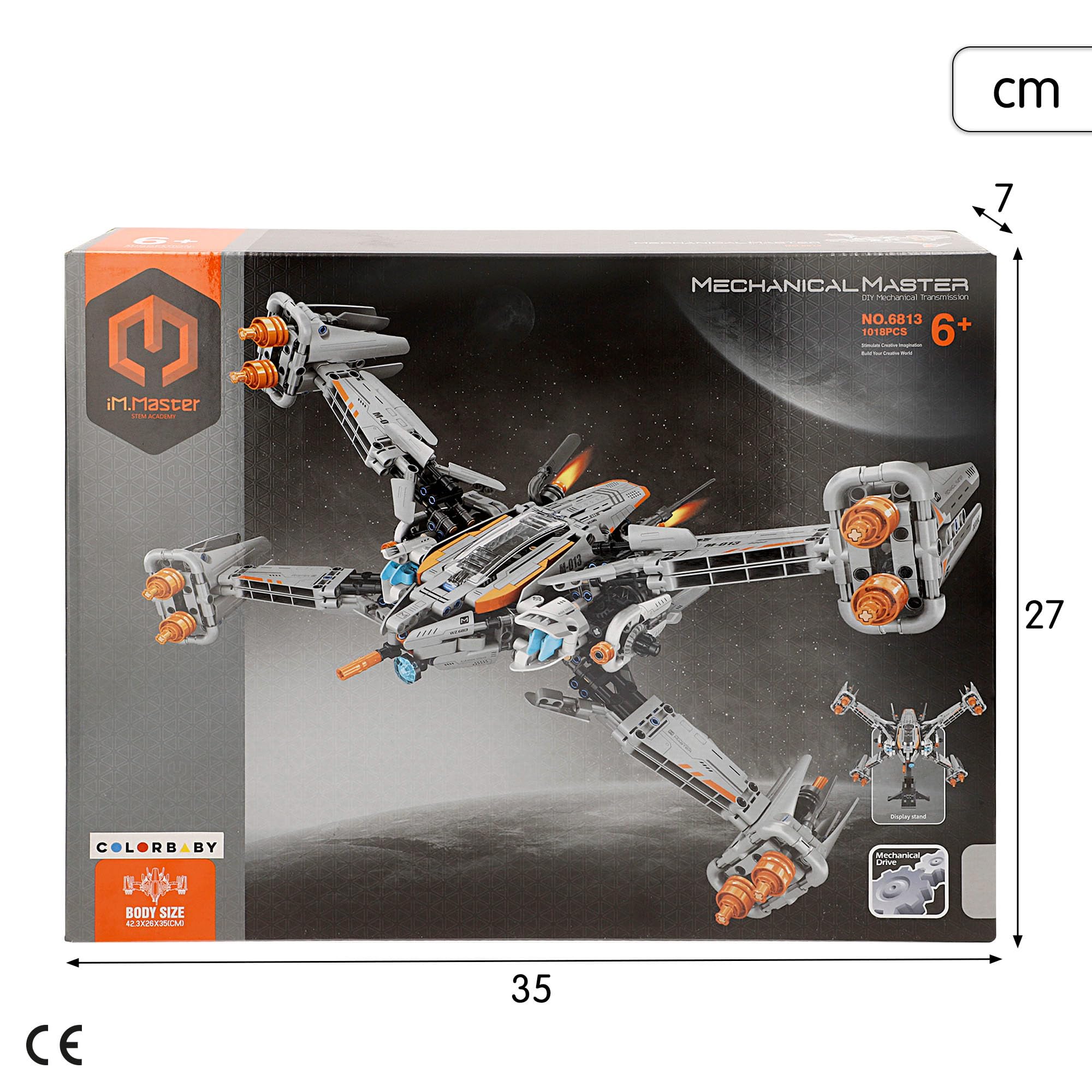 ColorBaby iM.Master Juego de construcción, Nave Espacial, 1018 Piezas, Diseño Modular, Cabina Detallada, Estructura Resistente, Montaje preciso, Juguete Stem para Creatividad e ingeniería (85454)