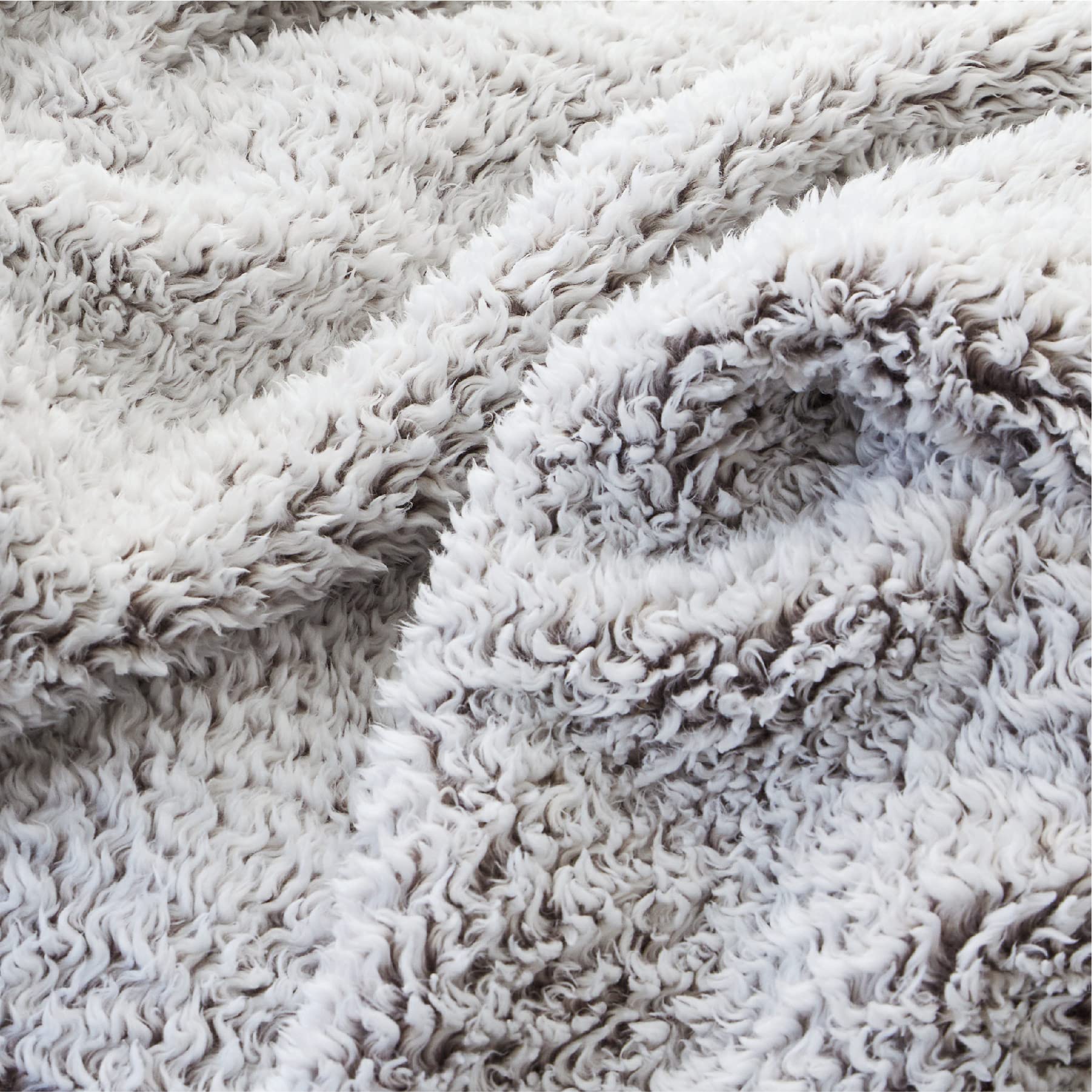 Bedsure Deken voor de bank, knuffeldeken in grijs, warme Sherpa bankovertrek, winterdeken, dikke plaid van 220 x 240 cm, XXL woondeken voor de bank