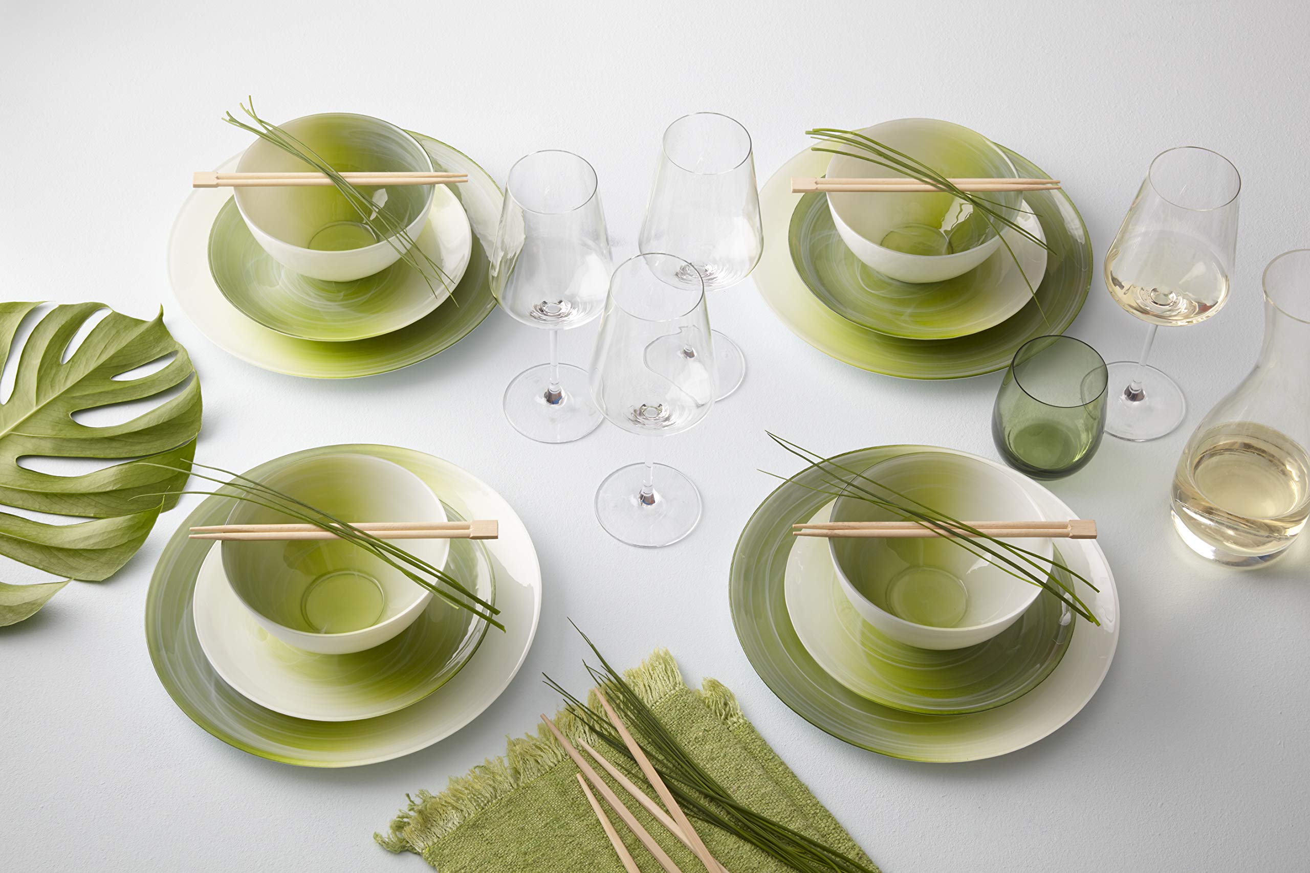 LEONARDO プレート Amazon.co.jp: LEONARDO (レオナルド) 中皿 グリーン サイズ:∅28×H2cm