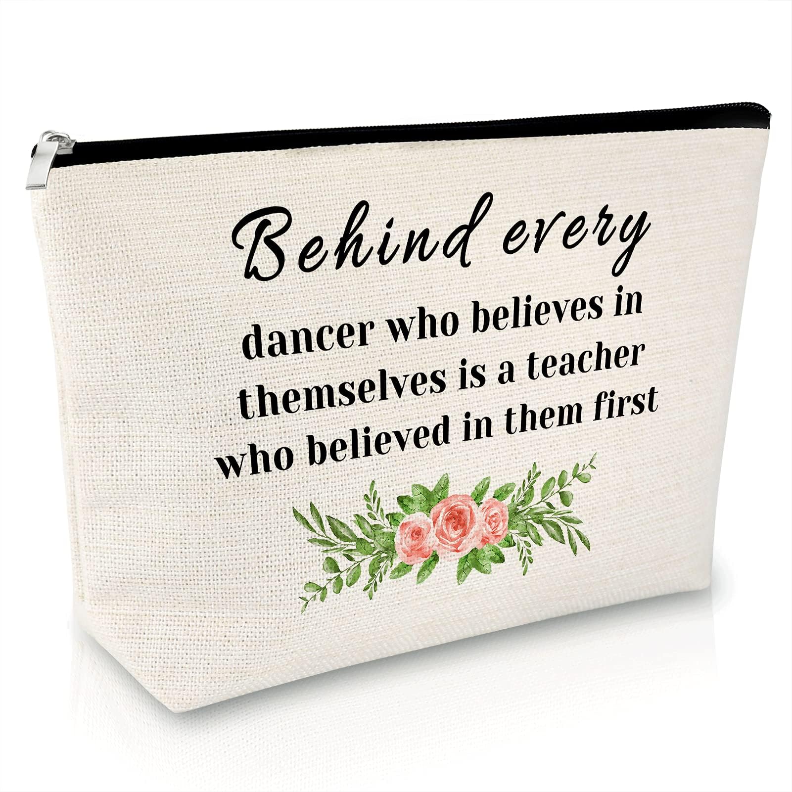 Dance Teacher Gifts Thank You Gifts for Dance Teacher Makeup Bag Dance Teacher Retirement Gift Modern Ballet Teacher Gifts Cosmetic Bag Leaving Gifts for Dance Teacher Dance School Birthday Gift