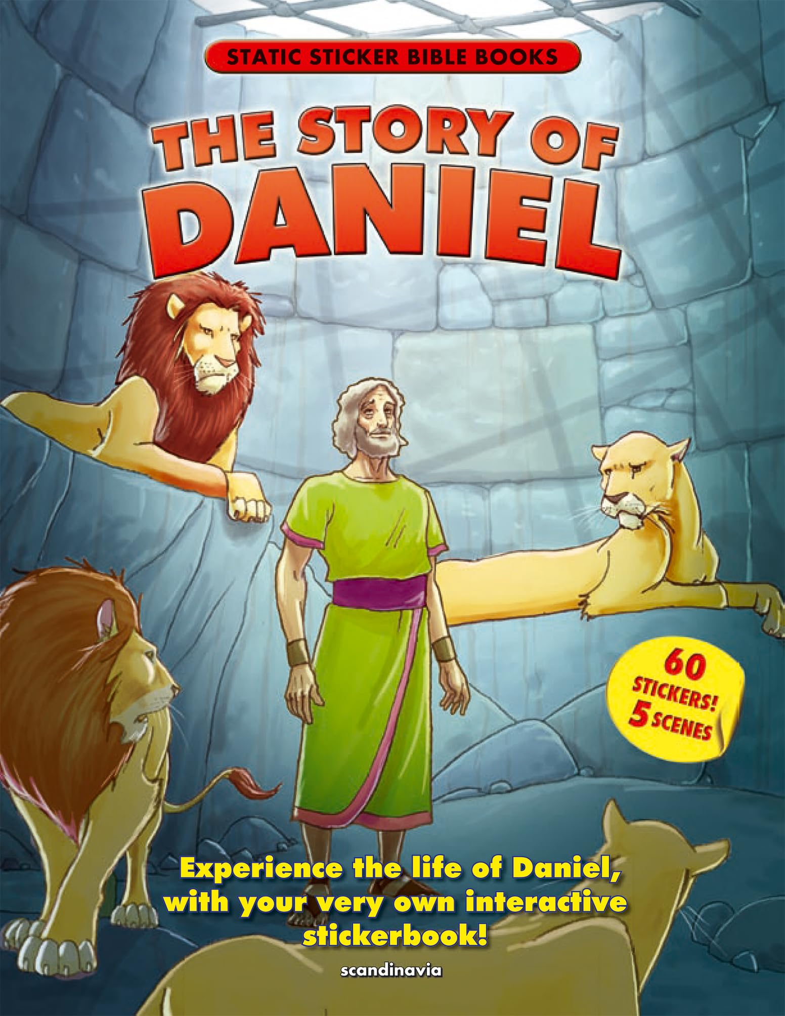 Story of Daniel Bible Games-Static Sticker Bible Stories-Bible Story Book for Children-Lion-The Lion's ... Paperback (Static Sticker Bible Books)