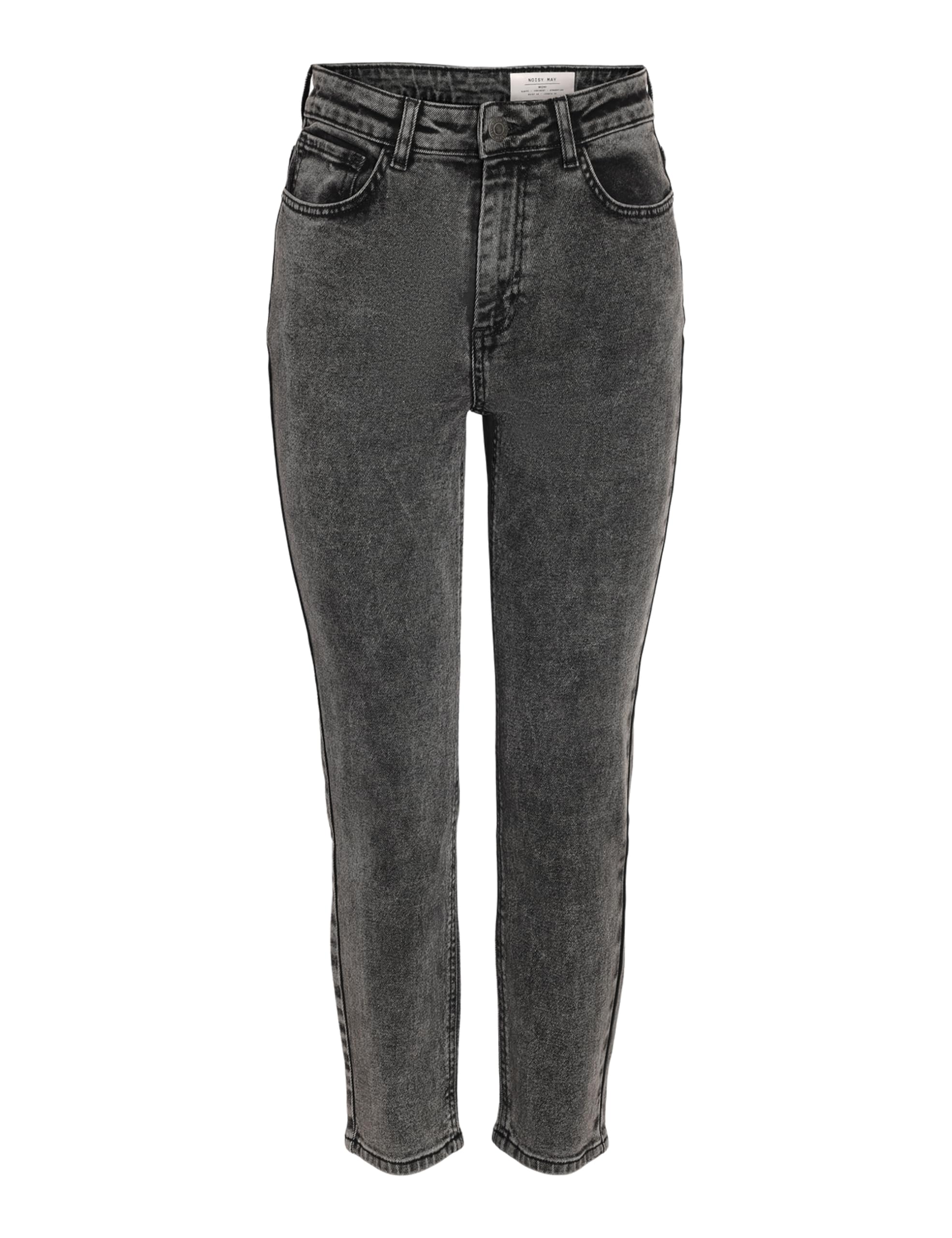 NOISY MAY Womens Nmmoni Hw ANK Acid Az391dg Noos Straight Jeans, Dark Grey Denim, 32W / 32L UK