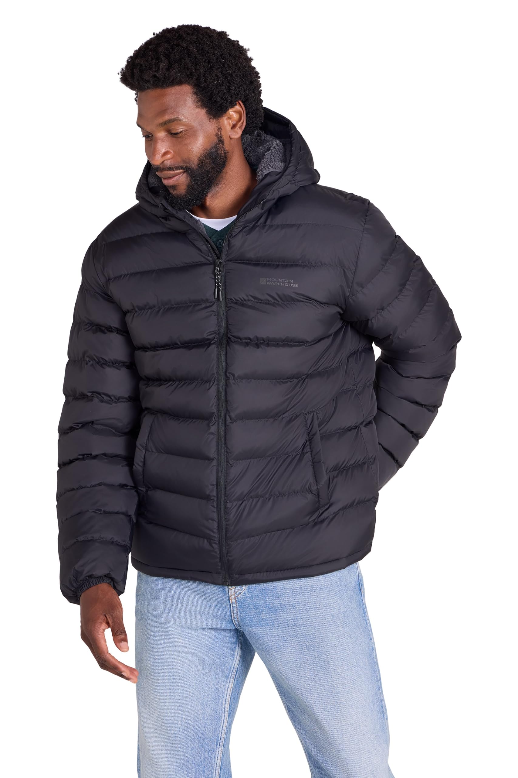 Mountain Warehouse Men's Black Seasons Puffer Padded Jacket 3XL