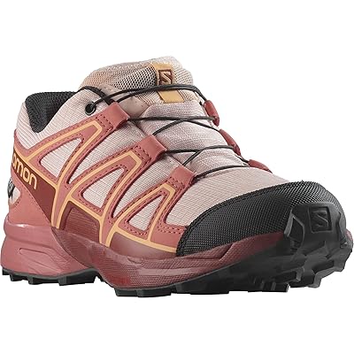 Salomon Kids Speedcross CSWP (Little Kid/Big Kid) Kids Shoes English Rose/Cow Hide/Cantaloupe