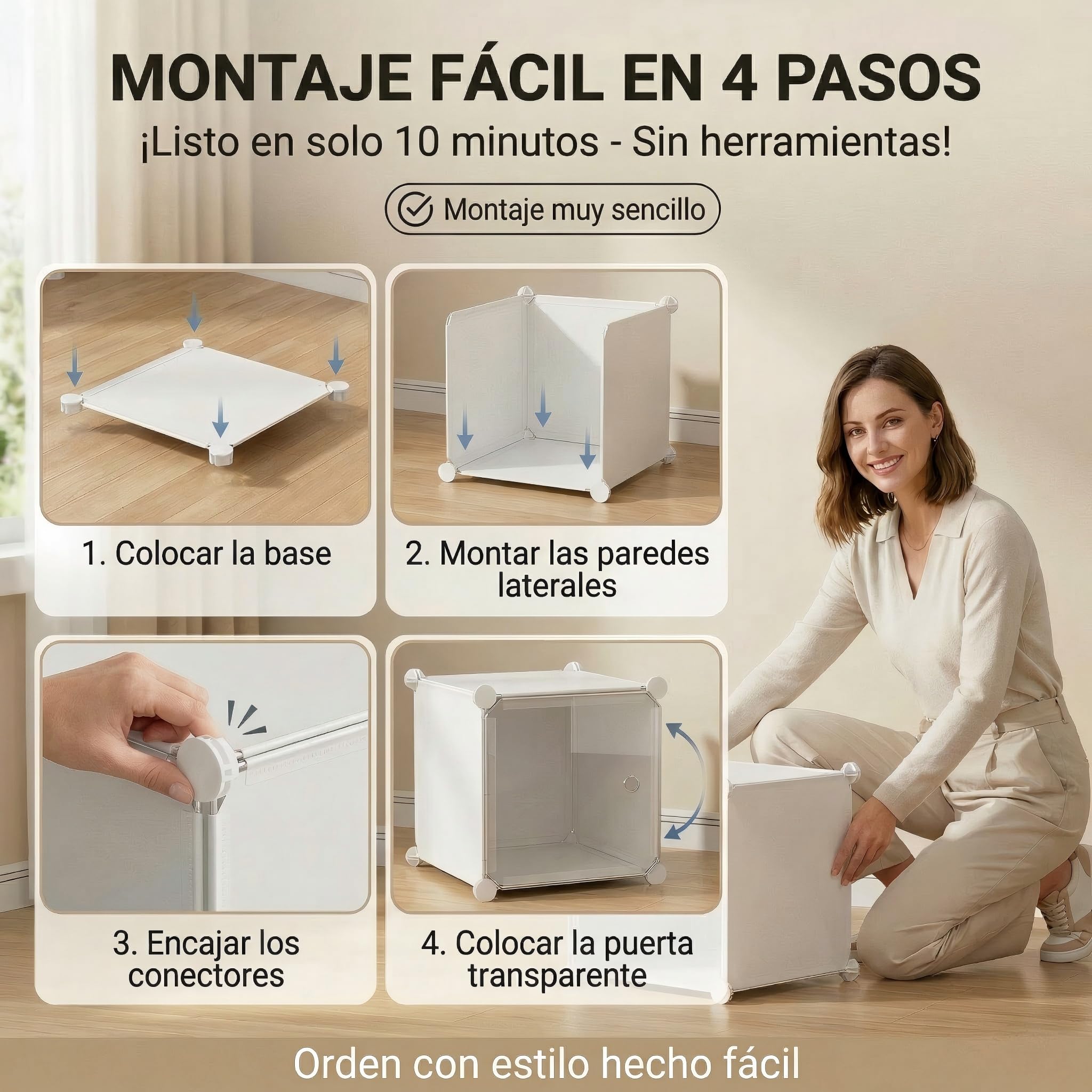 Zapatero con 21 Compartimentos, Zapatero Alto y Estrecho, Zapatero Blanco, Armario Alto Cerrado para Armario, Pasillo, Dormitorio, Entrada, DIY Personalizable