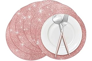 Rose Gold Glitter Paper Placemats