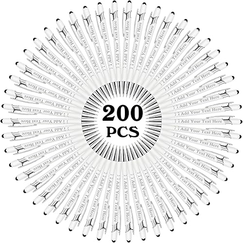 Miniatura 43 de Bolígrafos personalizados a granel grabados personalizados con punta de lápiz capacitivo, bolígrafos personalizados de tinta negra, regalos