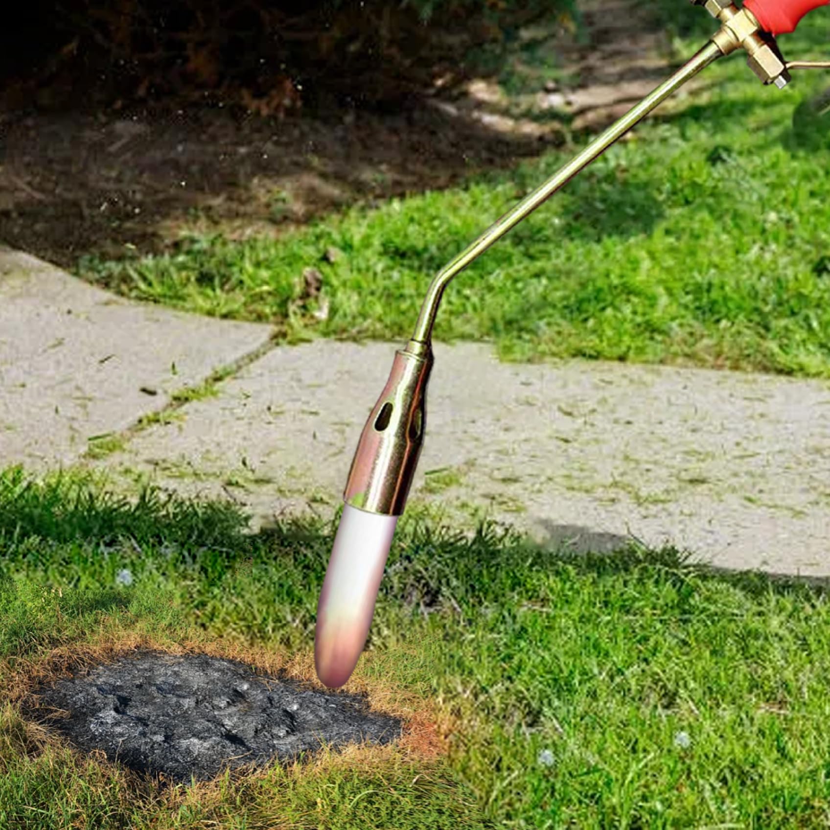 Antorcha de malezas, quemador de doble interruptor con mango antideslizante, 47 tubos para desmalezar y derretir nieve