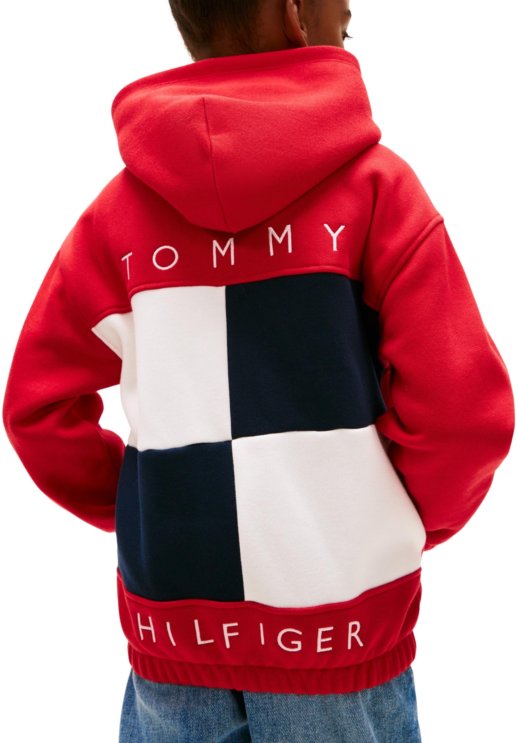 Tommy Hilfiger Felpa con Cappuccio e Zip Unisex-Adulto