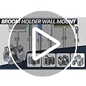 3-H 4 Pack Mop and Broom Holder Big Size Hanging 1 KG Extra,Broom Holder Wall Mount for Hanging and Organizing Shove Rake Yard Tools in Shed Kitchen Laundry Room Bathroom Garden(black