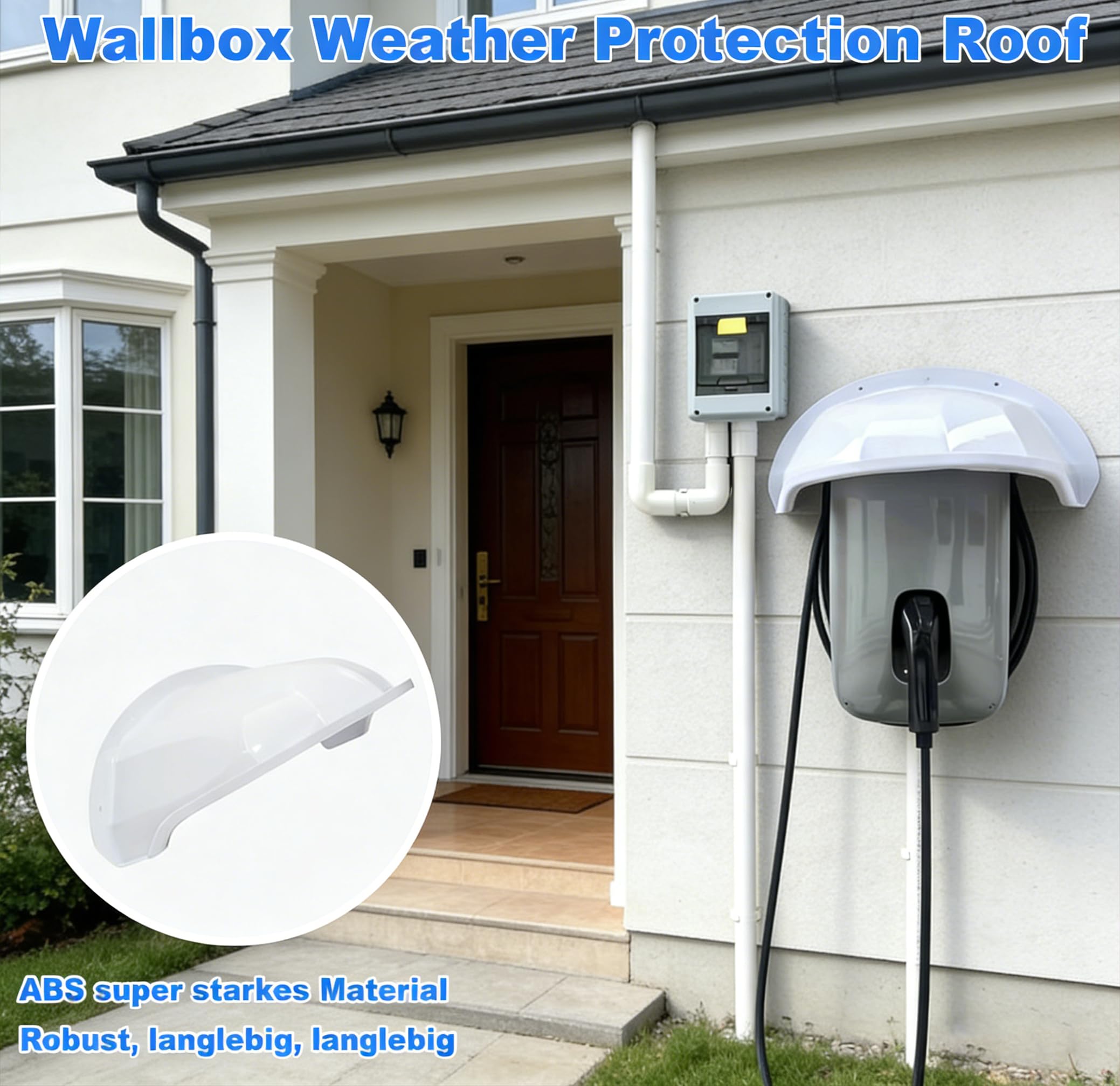 Wallbox Protection Contre Les Intempéries Acier Inoxydable Y Compris Accessoires Pour Station De Recharge 45 X 40 X 20 Cm 89313323