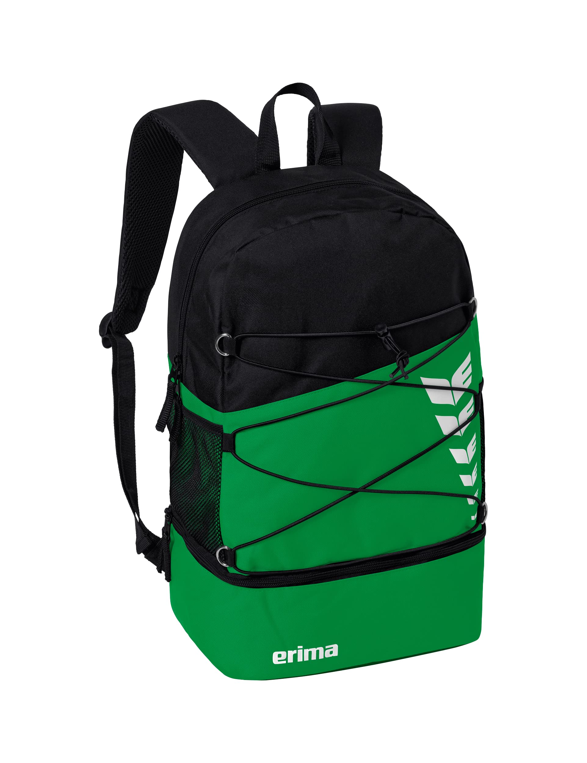 Erima Unisex's Wings SIX Backpack, Emerald/Black, 30x18x45