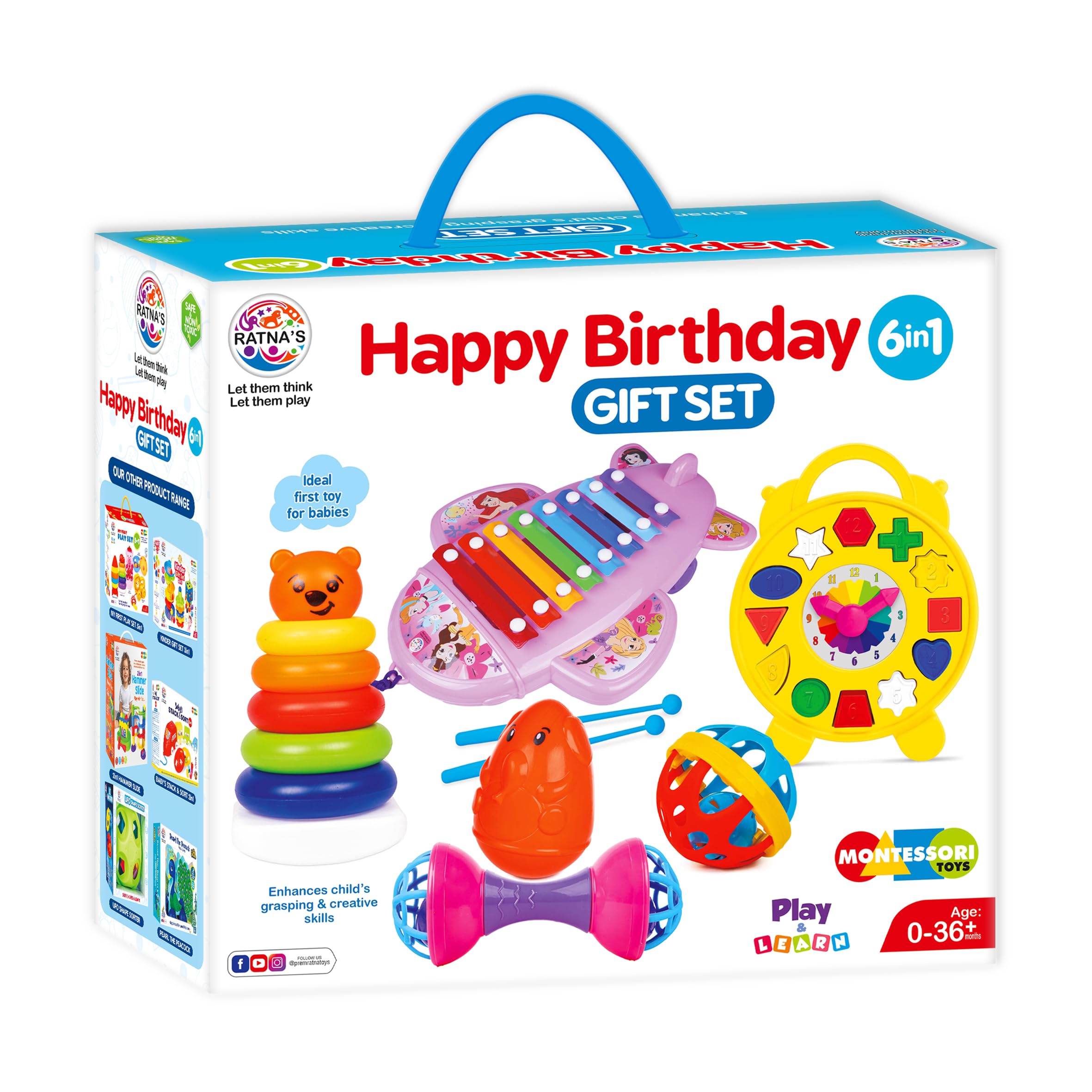 Buy Ratna's Happy Birthday Gift Set 6in1 Pack with Xylophone