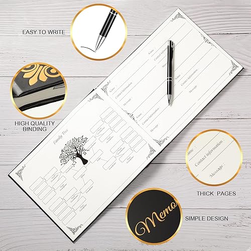 Miniatura 4 de Caja de 54 tarjetas conmemorativas funerarias, recuerdos de fiesta funeraria, para compartir una tarjeta de memoria, libro de invitados funerarios,