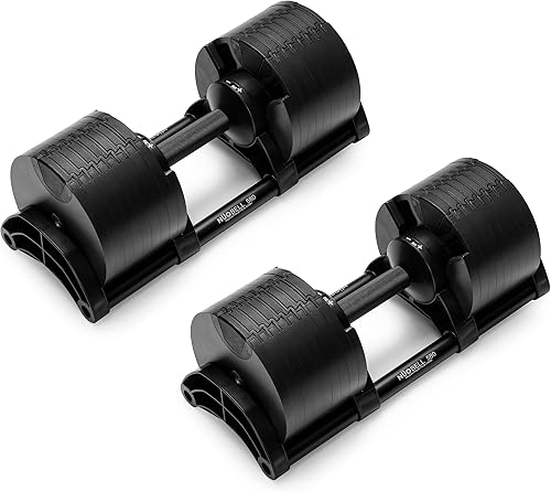 NUOBELL - Juego de mancuernas ajustables campanas de acero Juego de mancuernas ajustables  placas de peso de acero mecanizado, mango moleteado, disponible en Yaxa Costa Rica