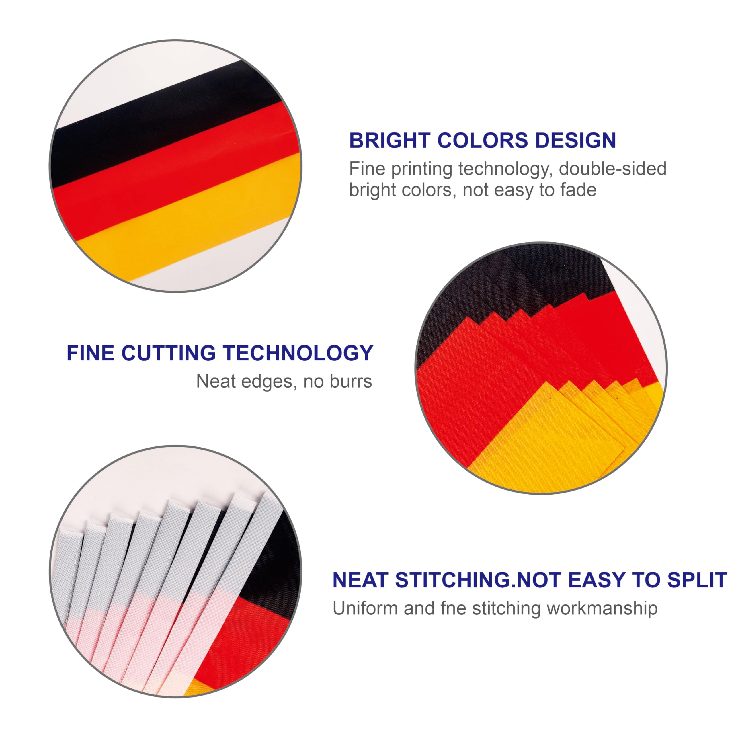 10pcs Mini Germany Flags on Sticks & 2pcs Tattoos - Image 3