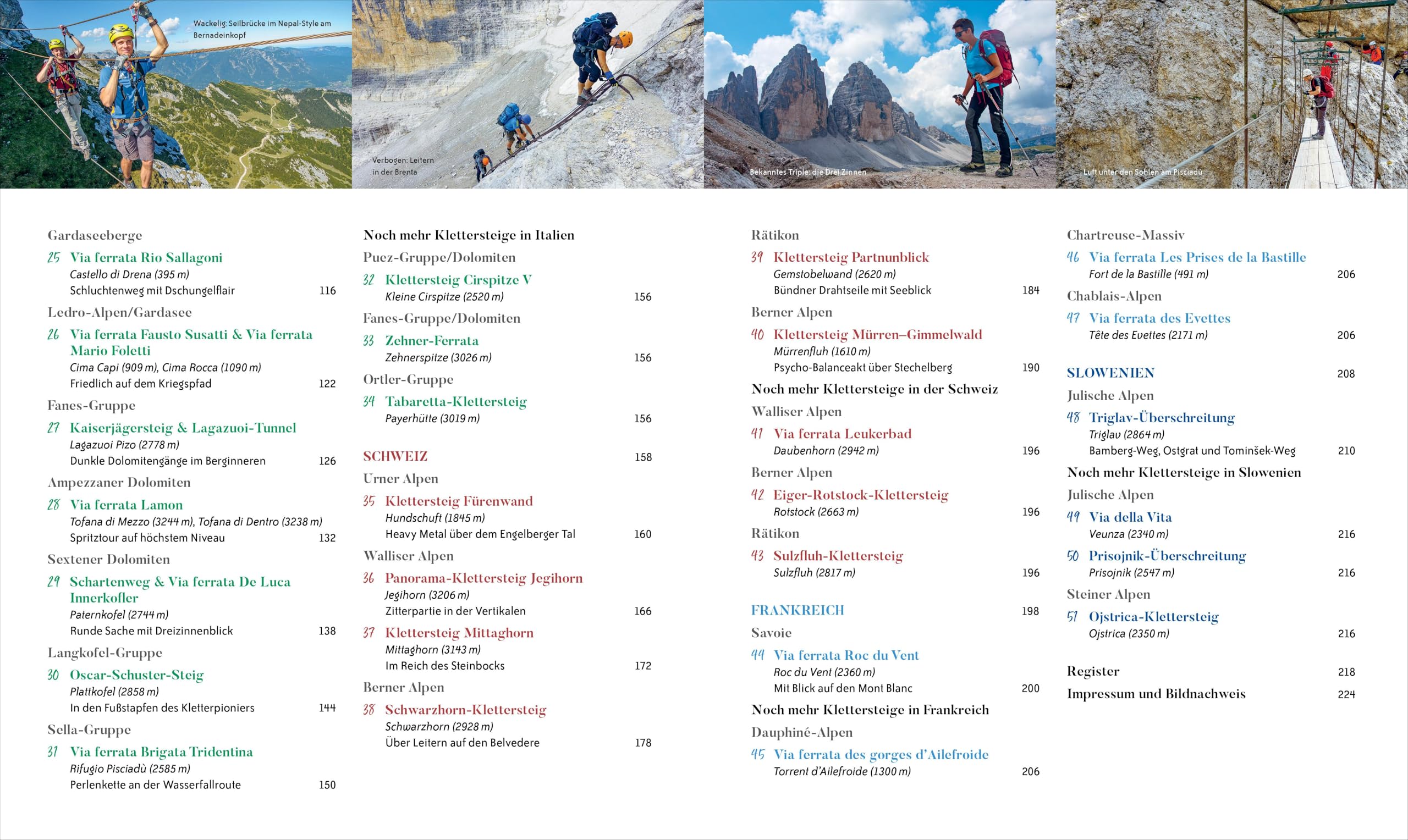 Die ultimativen Klettersteige in den Alpen: 51 legendäre Routen