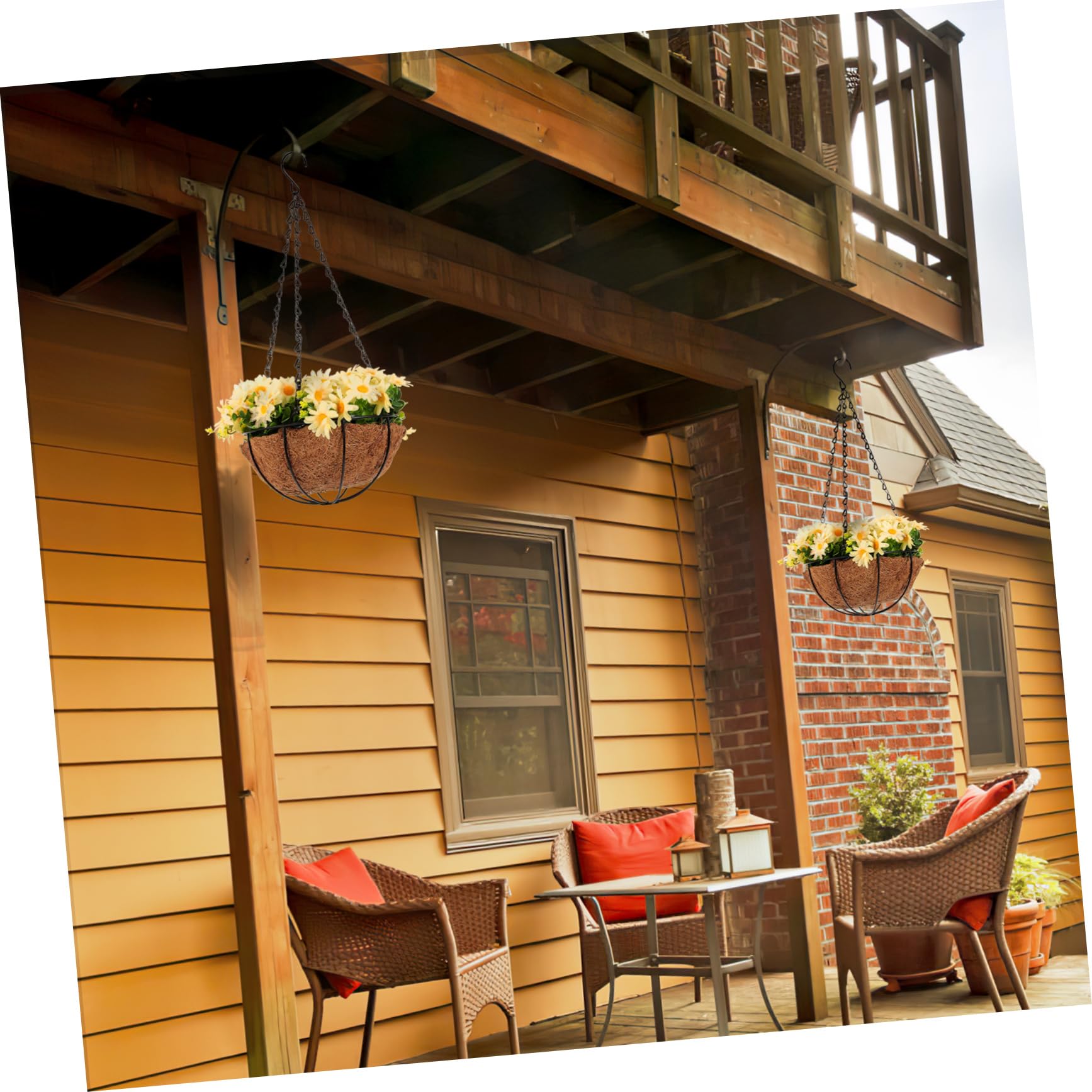 BESTOYARD Panier Suspendu Cocon De avec Doublure pour Fleurs Jardinière pour Balcon Et Jardin Idéale pour Plantes Intérieur Et Extérieur