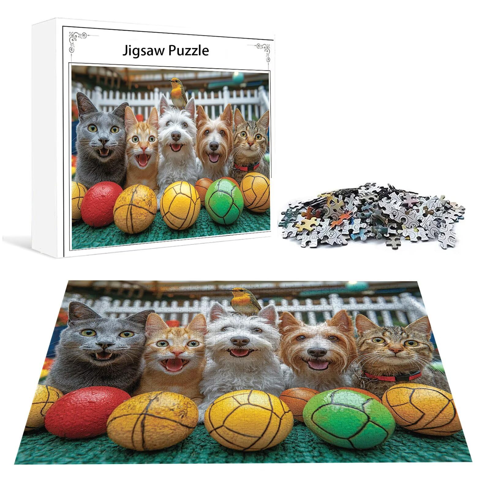 Puzzle z motywem kota, 3000 elementów, klasyczne puzzle, piłka nożna, wytworne, trudne, edukacyjne zabawki dla dzieci, drewniane puzzle, duże puzzle, odpowiednie dla wszystkich grup wiekowych P-730