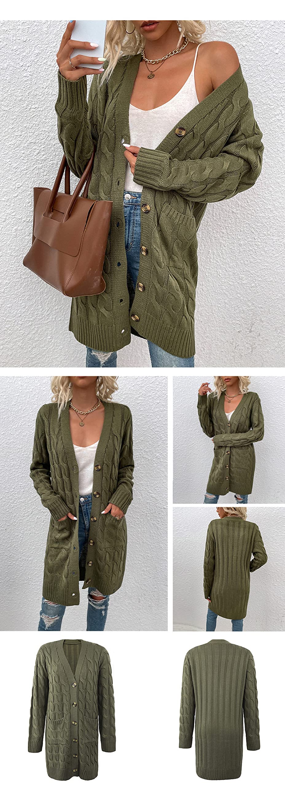 Dames Gebreid Vest,Dames Oversized Gebreid Kabelvest Met Knopen Lang Vest Slouch Soild Sjaal V-Hals Zachte Kasjmier Trui Elegante Overgangsjas Vest Jas Uitloper Herfst Winter,Khaki,Xxl Dames Gebreid Vest,Dames Oversized Gebreid Kabelvest Met Knopen Lang Vest Slouch Soild Sjaal V-Hals Zachte Kasjmier Trui Elegante Overgangsjas Vest Jas Uitloper Herfst Winter,Khaki,Xxl