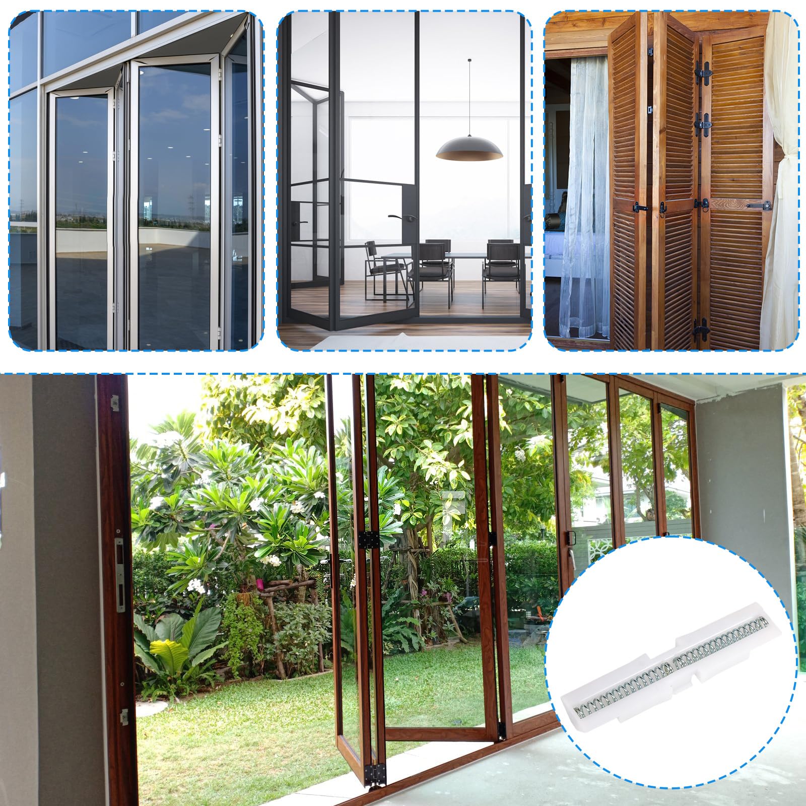 4pcs 1107 Bi-Fold Door Slide Guide, Bi-Fold Sliding Door Guide Top