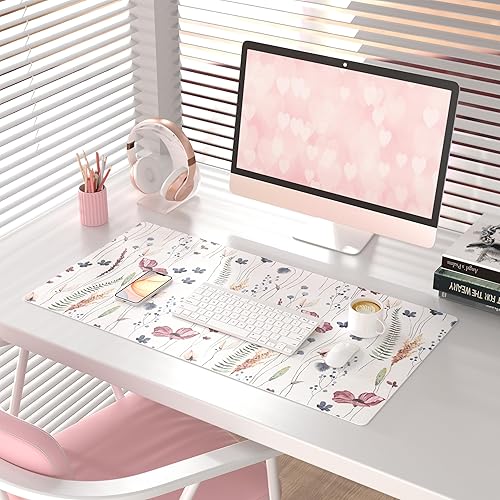 Miniatura 9 de QIYI - Alfombrilla grande para mouse y computadora, protector de piel sintética impermeable para escritorios, accesorios para escritura para