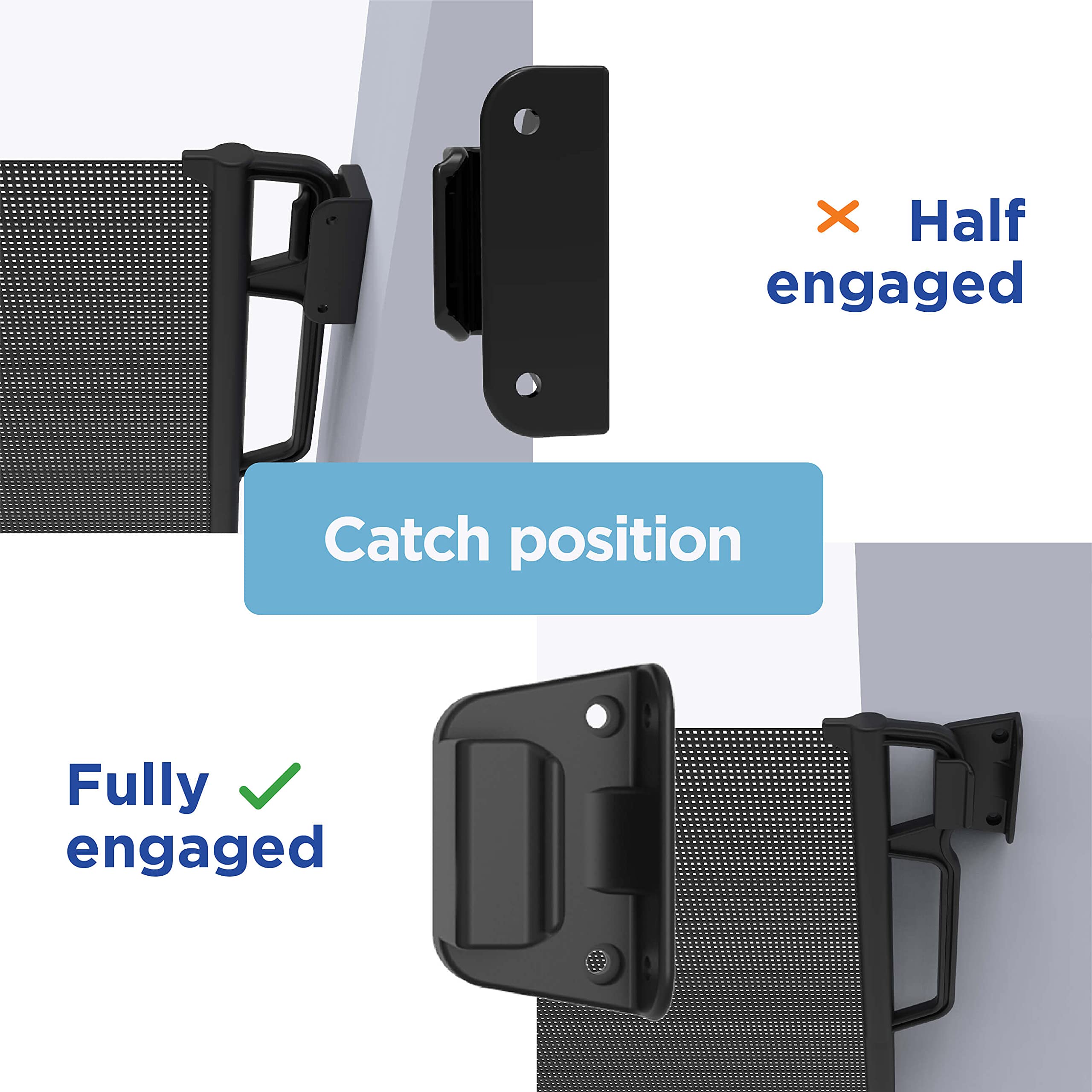 Perma Child Safety Indoor/Outdoor Ultimate Retractable Baby Gate 39" Tall Extends to 71" Wide, Black w/Aluminum Casing