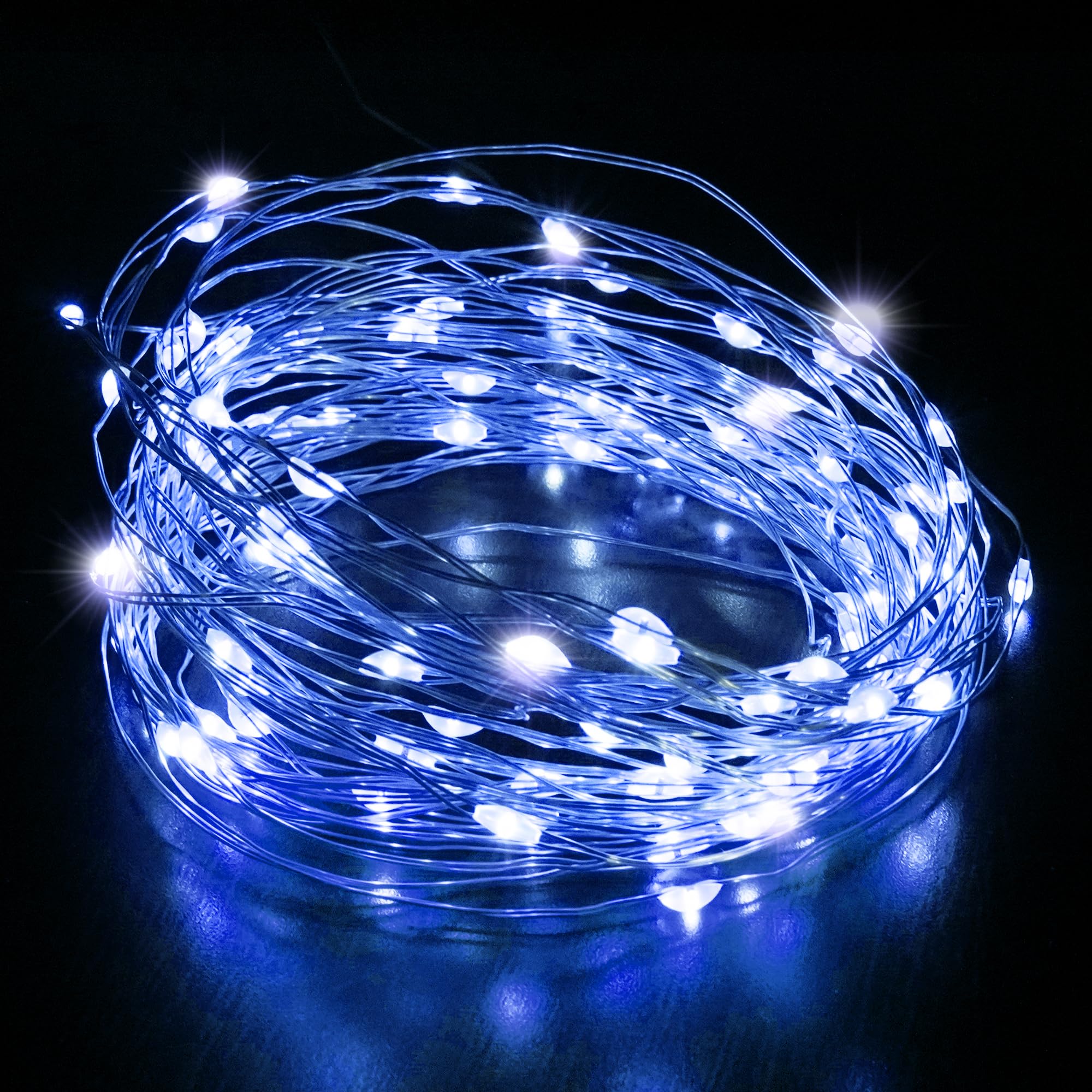 Desiretech – 50 LED Battery-Powered Christmas Fairy Lights – 5M Copper Wire Waterproof String Lights for Christmas Tree Decorating, Festive Indoor Holiday Décor, Winter Parties, Seasonal Events