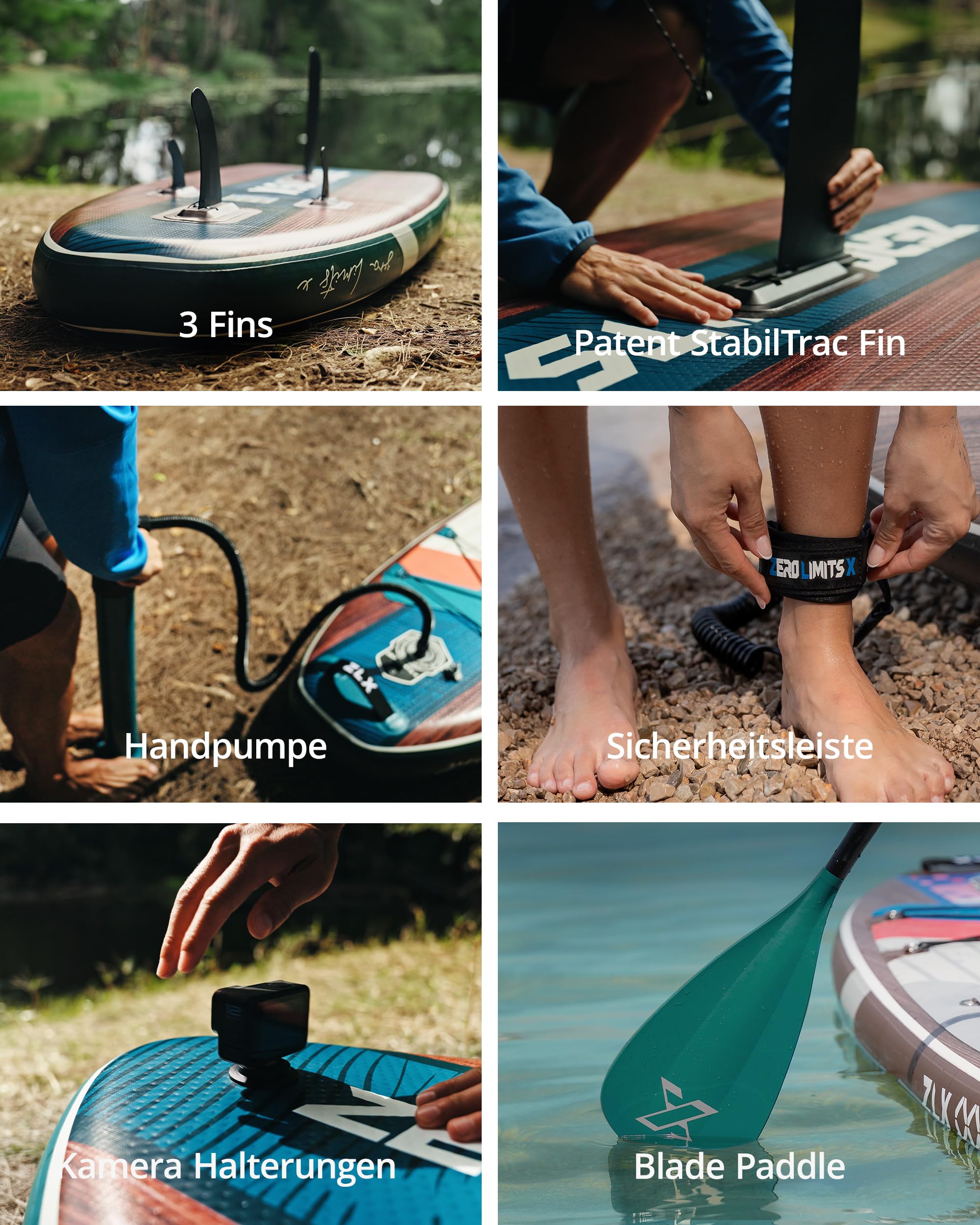 ZLX Stand Up Paddling Board 320x84cm,SUP Board Set,Stand Up Paddle mit Einzigartige Mittelfinne,Rutschfester Deckpad,Standup Paddle Board 200kg Tragkraft,für Erwachsene,Anfänger,alle Könnensstufen
