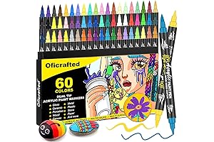 CraftDat Acrylic Paint Pens - Unleash Your Artistic Flair with 60 Vibrant Colors