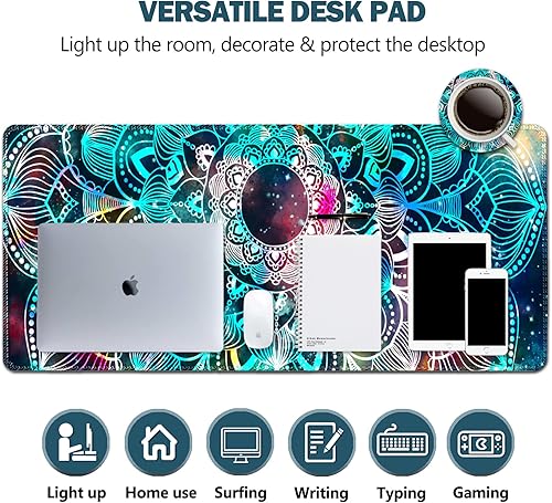 Miniatura 6 de AIMSA Alfombrilla de mouse grande para juegos extendida con borde cosido, alfombrilla de mouse para teclado y mouse con base de goma antideslizante,