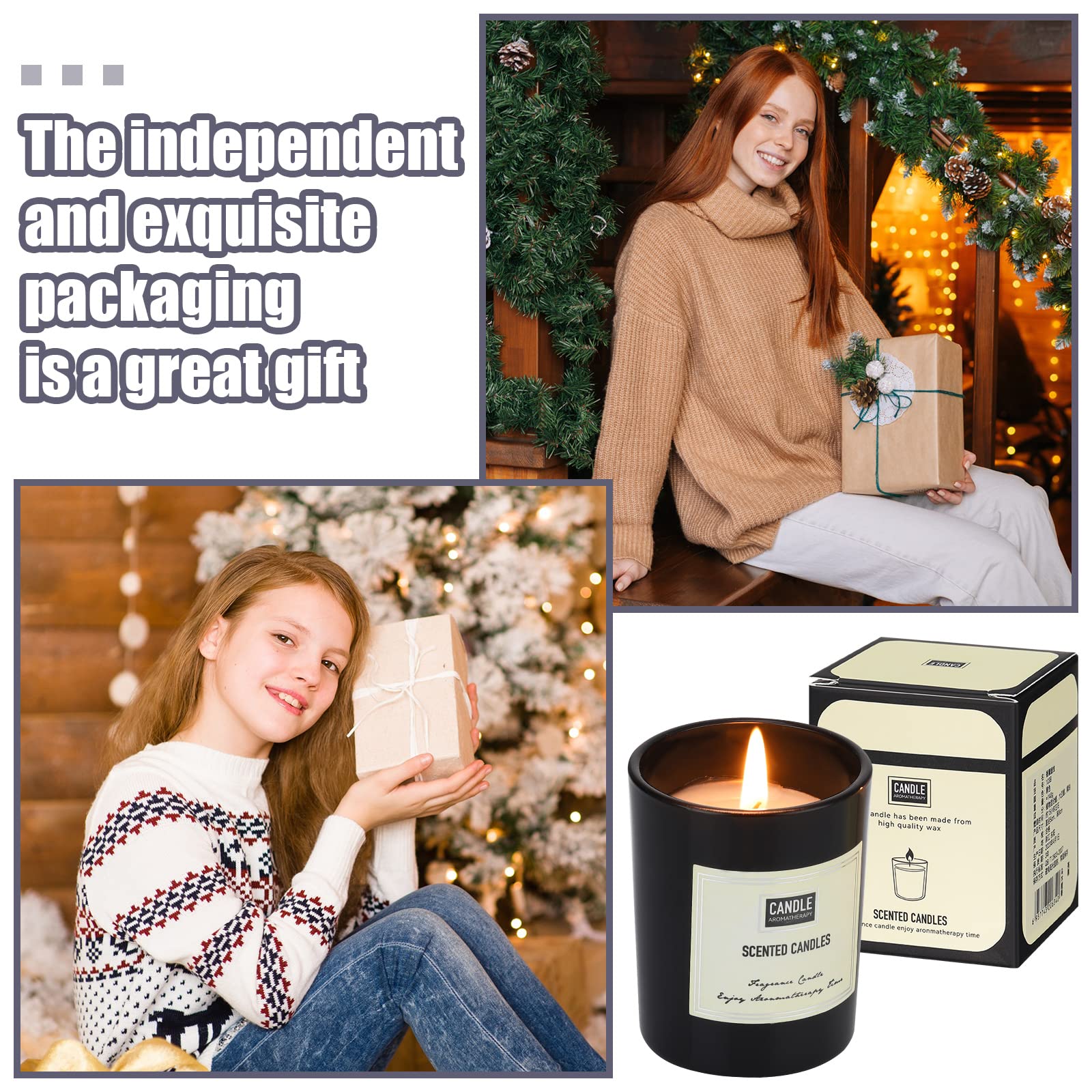 MTLEE 24 Stück Kerzen für Zuhause Duftkerzen Geschenkset für Frauen Bulk 8 langlebige Aromatherapie Jar Kerze Sojawachs Kerzen für Lehrer Geburtstag Thanksgiving Jahrestag (frischer Duft, eleganter