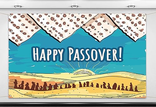 Nepnuser Telón de fondo para cabina de fotos de Pascua Pesaj Seder Matzo Festival Judío Decoración de fiesta de vacaciones para interiores y