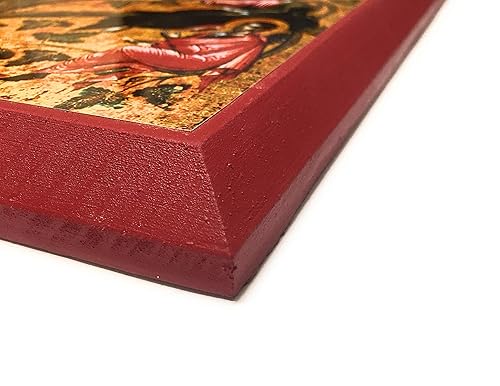 Miniatura 6 de Wooden Greek Orthodox Christian Icon Saint Archangel Gabriel (4.5" x 6.5")