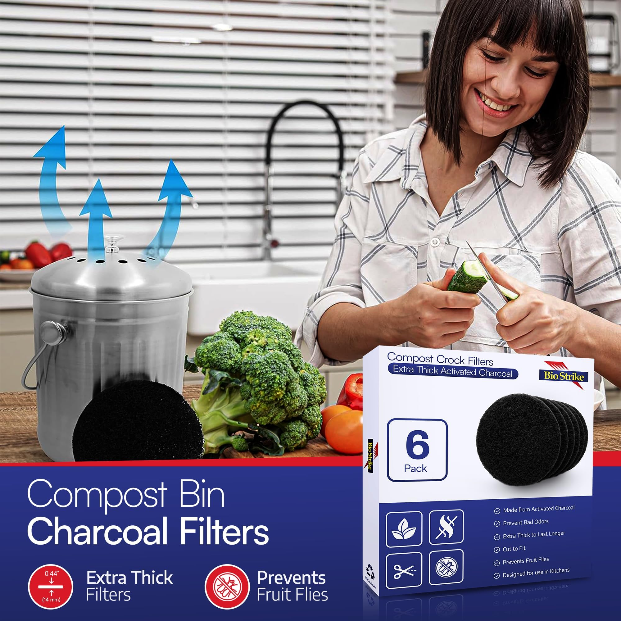 Amazon.com: BioStrike Activated Carbon Filter Discs for Kitchen