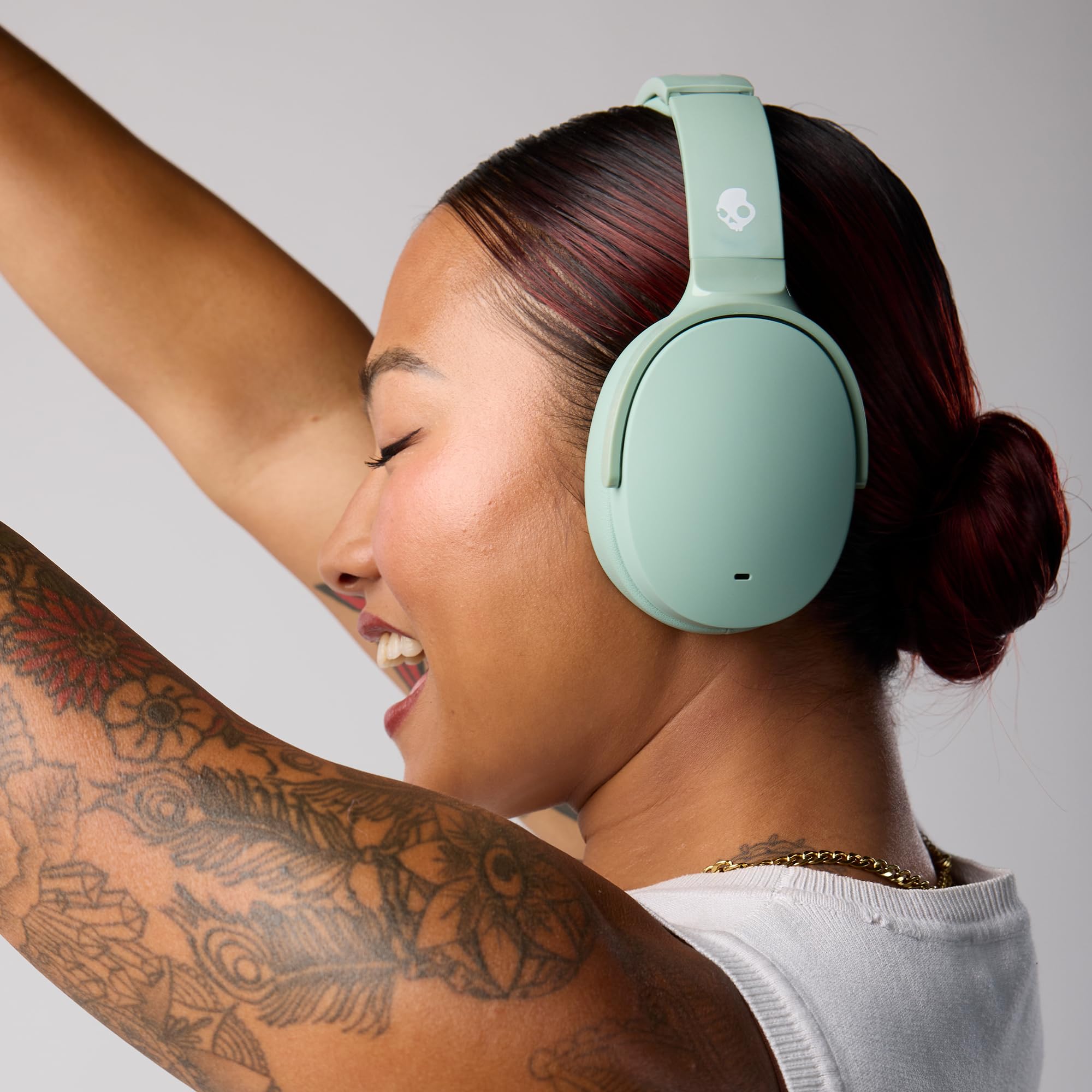 Skullcandy Hesh ANC Over-Ear Noise Cancelling Wireless Headphones, 22 Hr Battery, Microphone, Works with iPhone Android and Bluetooth Devices - Preppy Summer