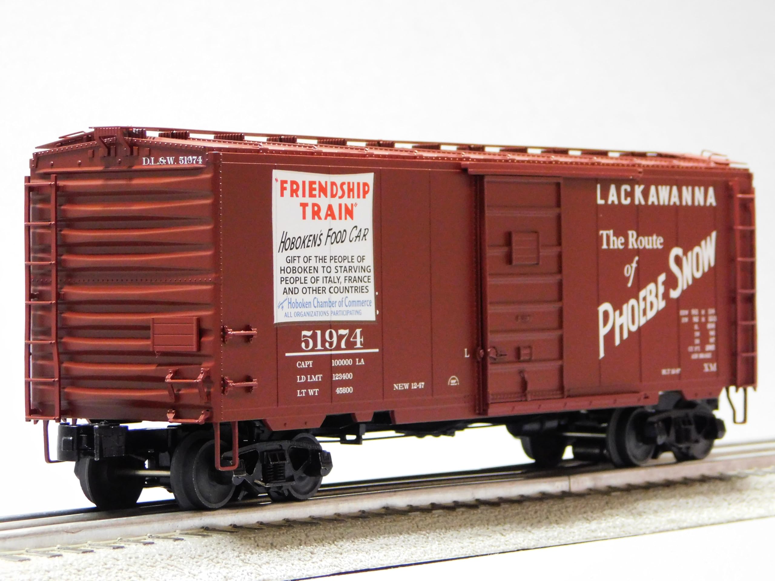 Lionel DL&W Friendship Train FREIGHTSOUNDS PS-1 BOXCAR 51974 O Gauge 2426030