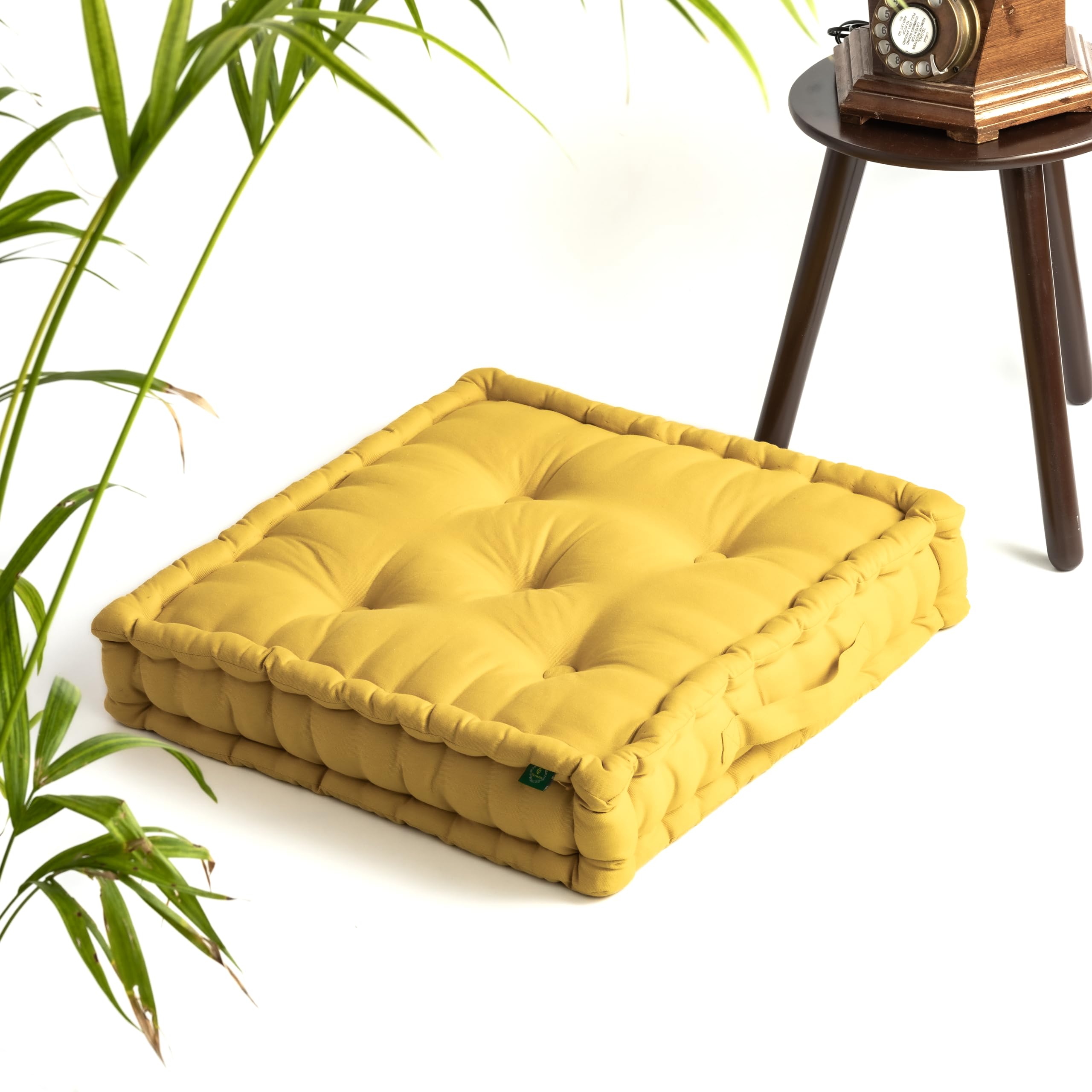 See full amazon price history chart for VASI IMPEX Floor Cushion (50X50) CM (Pack of 4) Premium Hand-Plotted Reversible Cotton Floor Cushions with Buttons | Polyester Fill | Durable & Stylish (Mustard Yellow) VASI IMPEX Floor Cushion (50X50) CM (Pack of 4) Premium Hand-Plotted Reversible Cotton Floor Cushions with Buttons | Polyester Fill | Durable & Stylish (Mustard Yellow) (B0CZTV5W6J) Amazon Price History, Amazon Price Tracker