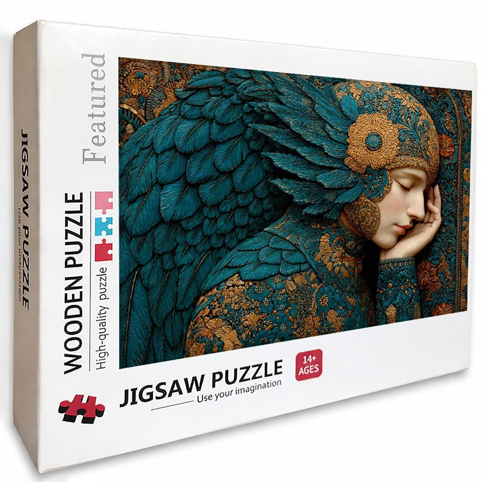 Puzzle 2000 elementów dla dorosłych pióra, drewniane puzzle, 99 x 70 cm, dla mężczyzn, kobiet, starszych seniorów, części ściśle do siebie pasują, dekompresja, dekoracja ścienna, prezenty dla