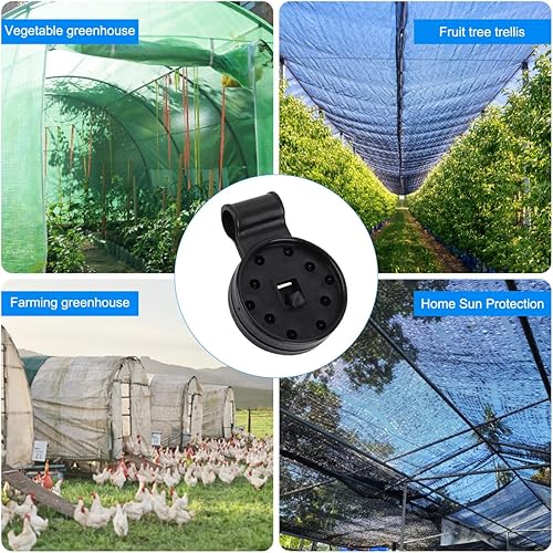 Miniatura 7 de 40 clips de plástico redondos de plástico para sombra, clips de tela para sombra, agarre de bloqueo resistente para invernadero, jardín, agrícola,
