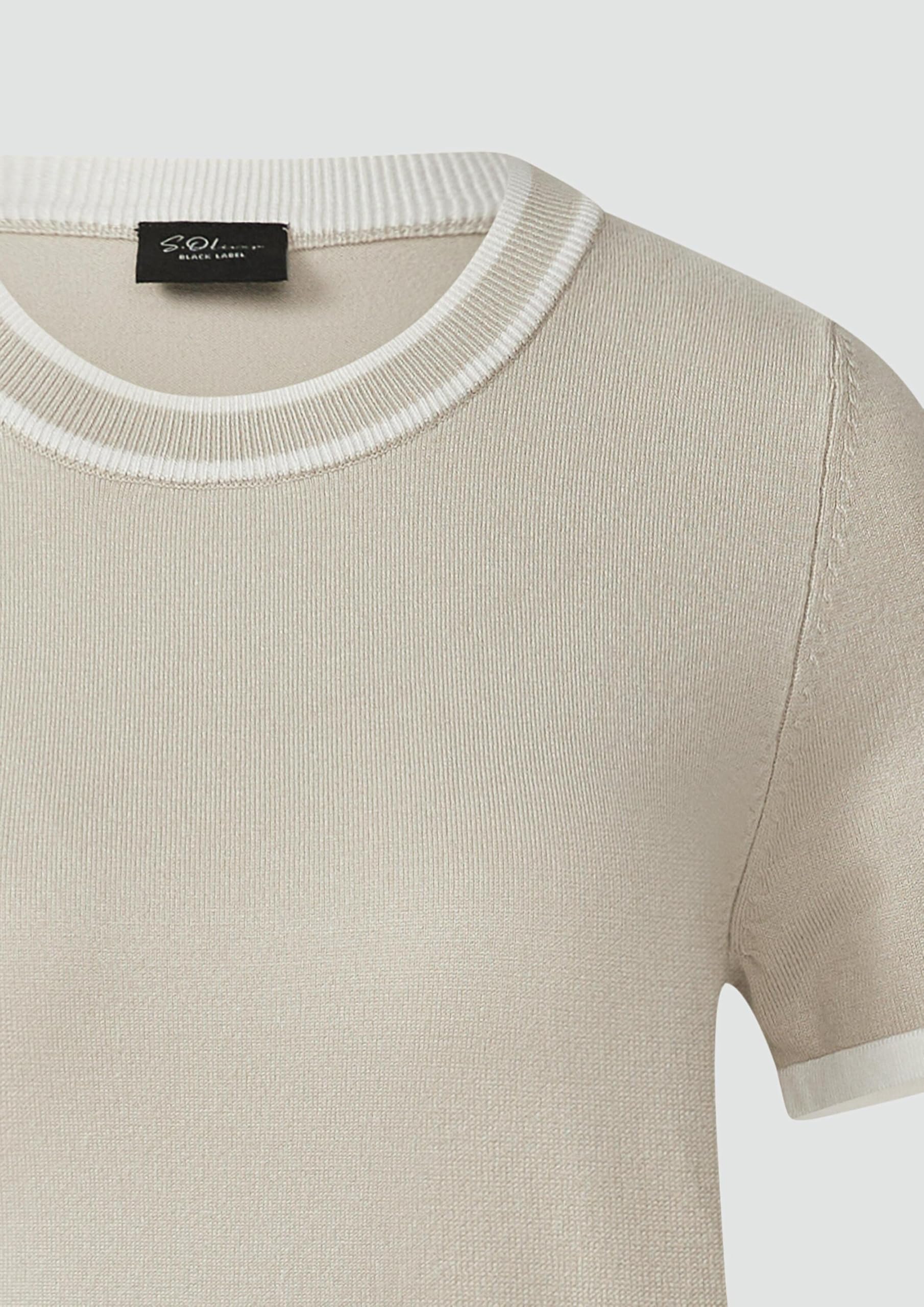 s.Oliver Damen Kurzärmeliger Strickpullover mit Kontrastdetails Pullover Kurzarm (1er Pack)